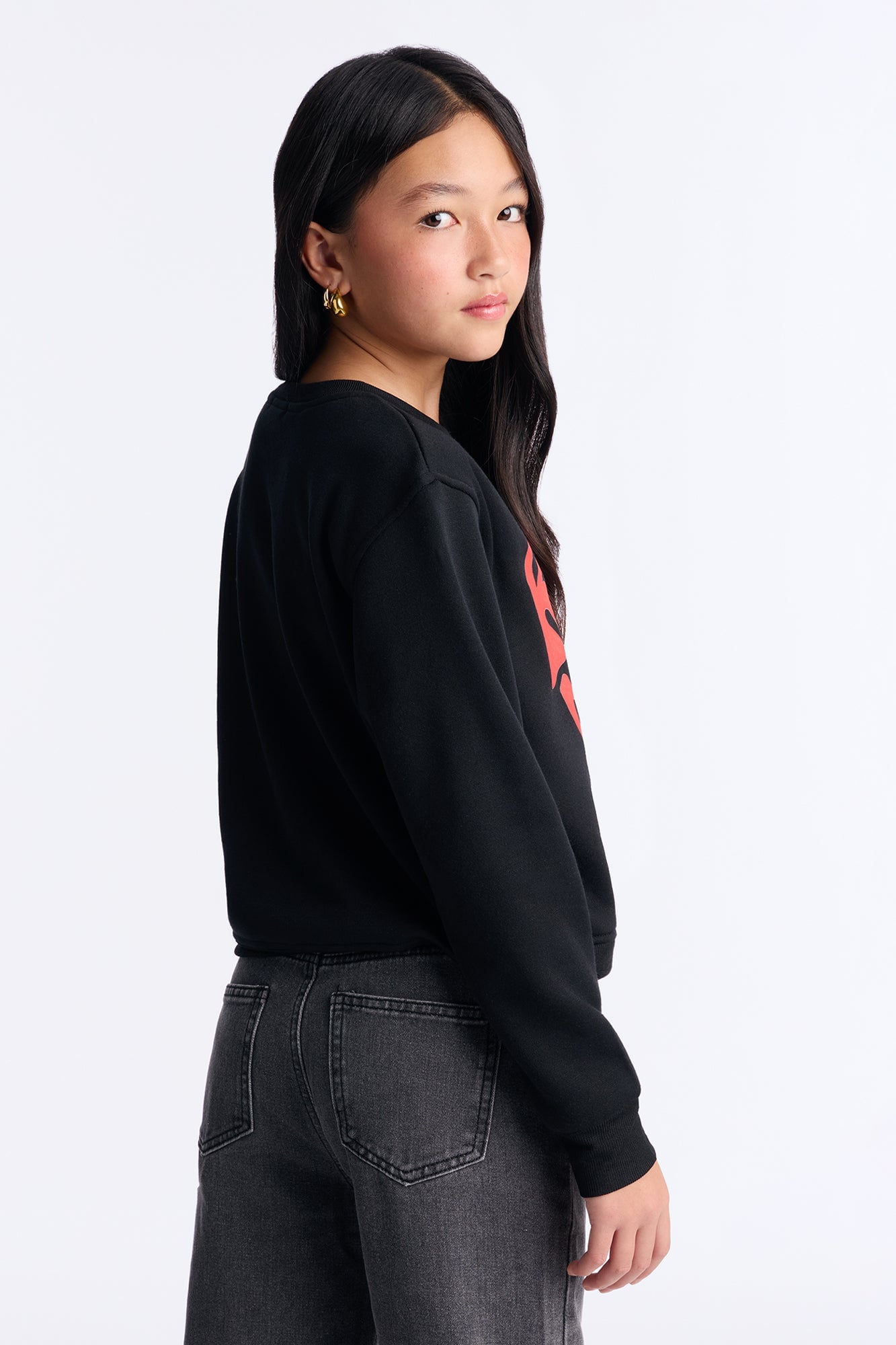 Mini Keep Going Crew Neck Sweatshirt - Black image 4