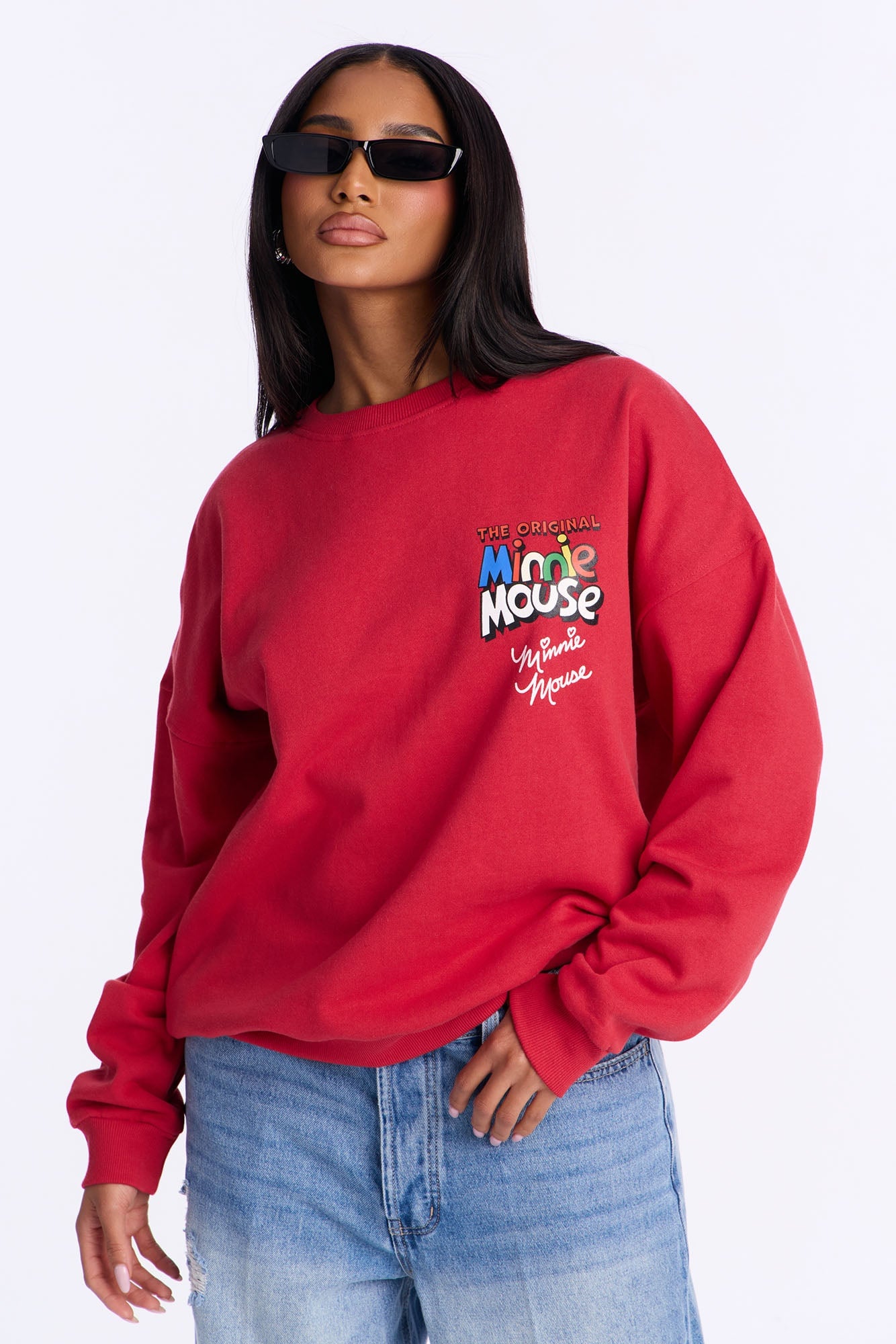Minnie Mouse Fleece Pull Over Sweatshirt - Red image 7