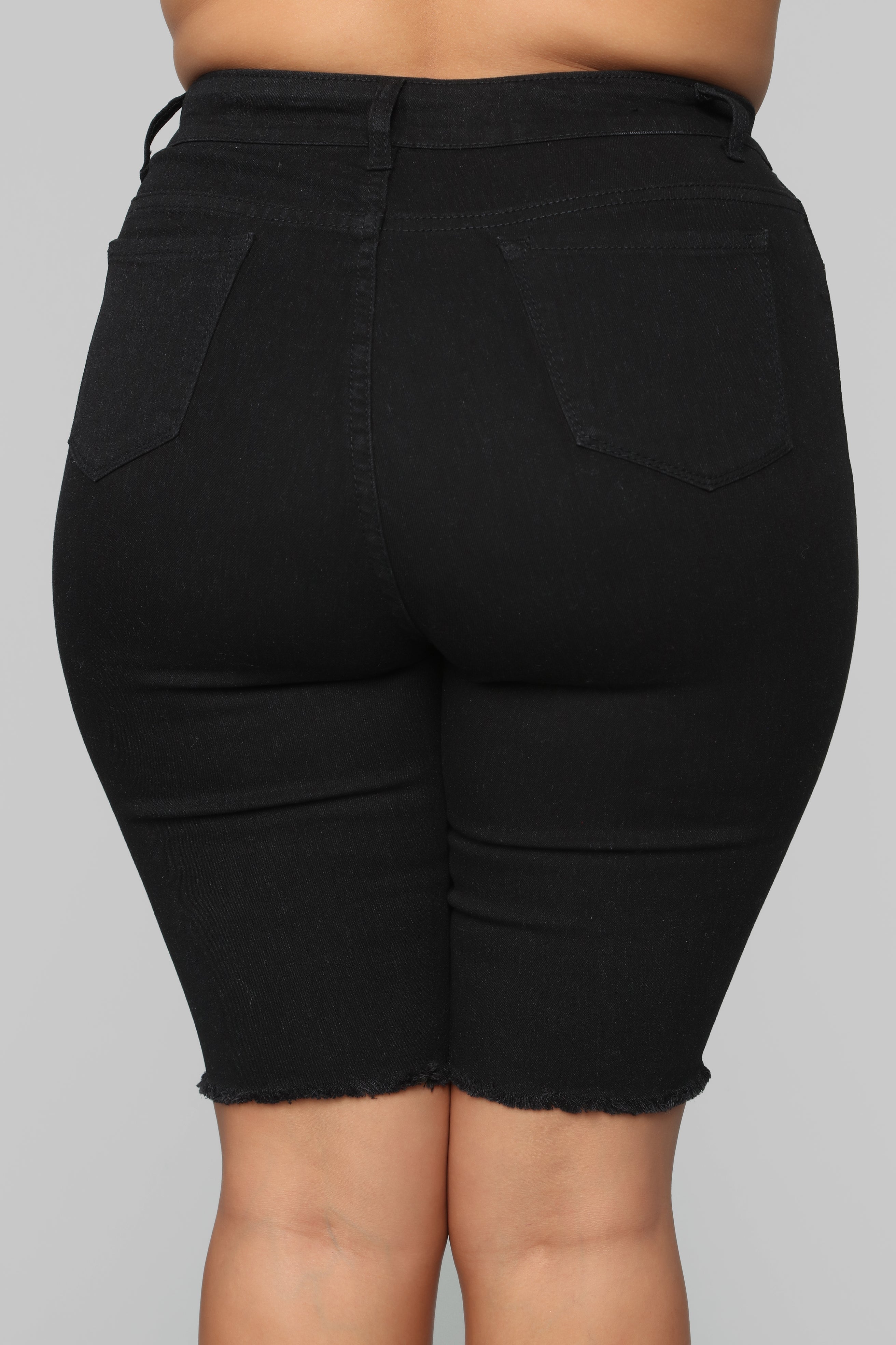Playing It Cool Denim Bermudas - Black image 8