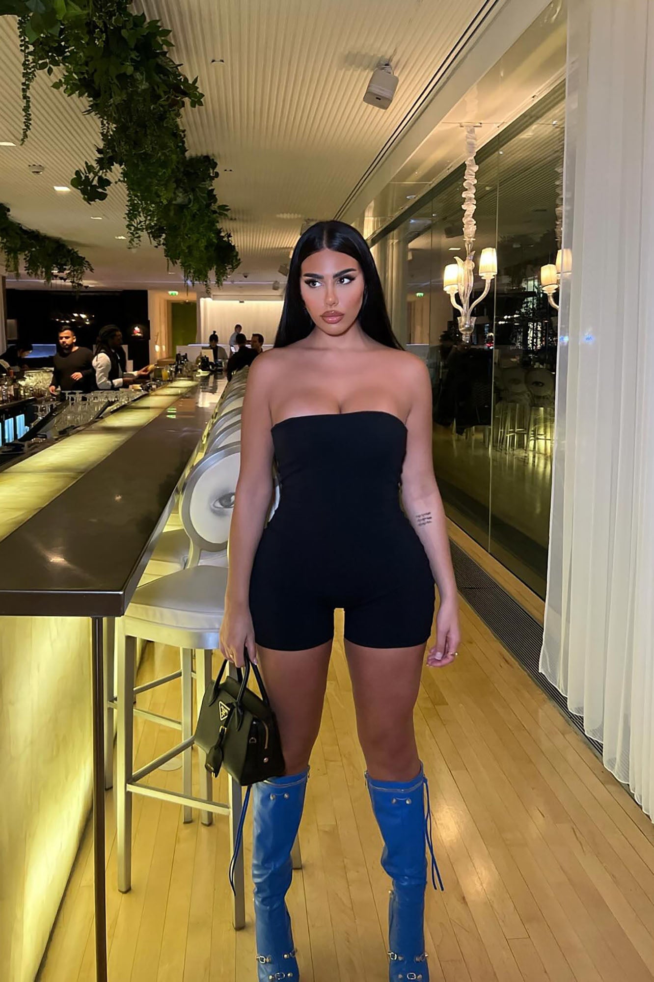 Buenos Aires Snatched Romper - Black image 9
