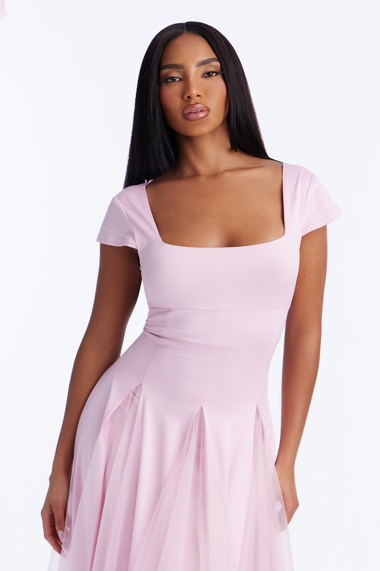 Naya Tulle Skirt Midi Dress - Pink image 4