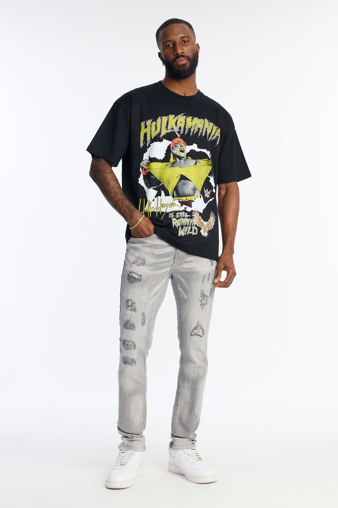 Hulk Hogan HULKAMANIA Premium Short Sleeve Tee - Black image 2