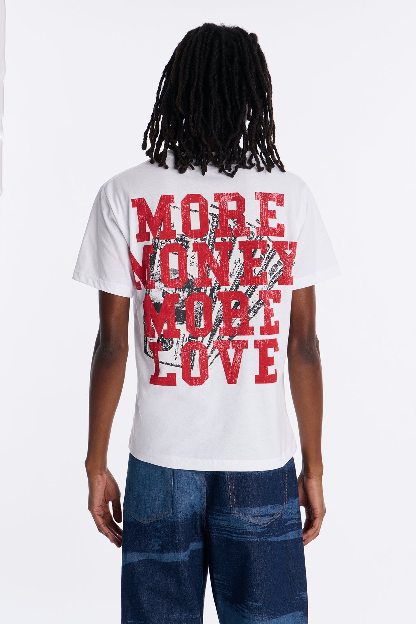 More Money More Love Short Sleeve Tee - White image 5