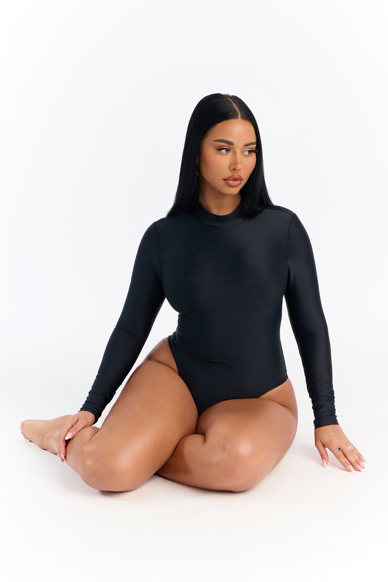 Isabelle 3 Piece Bodysuit Legging Set - Black image 7