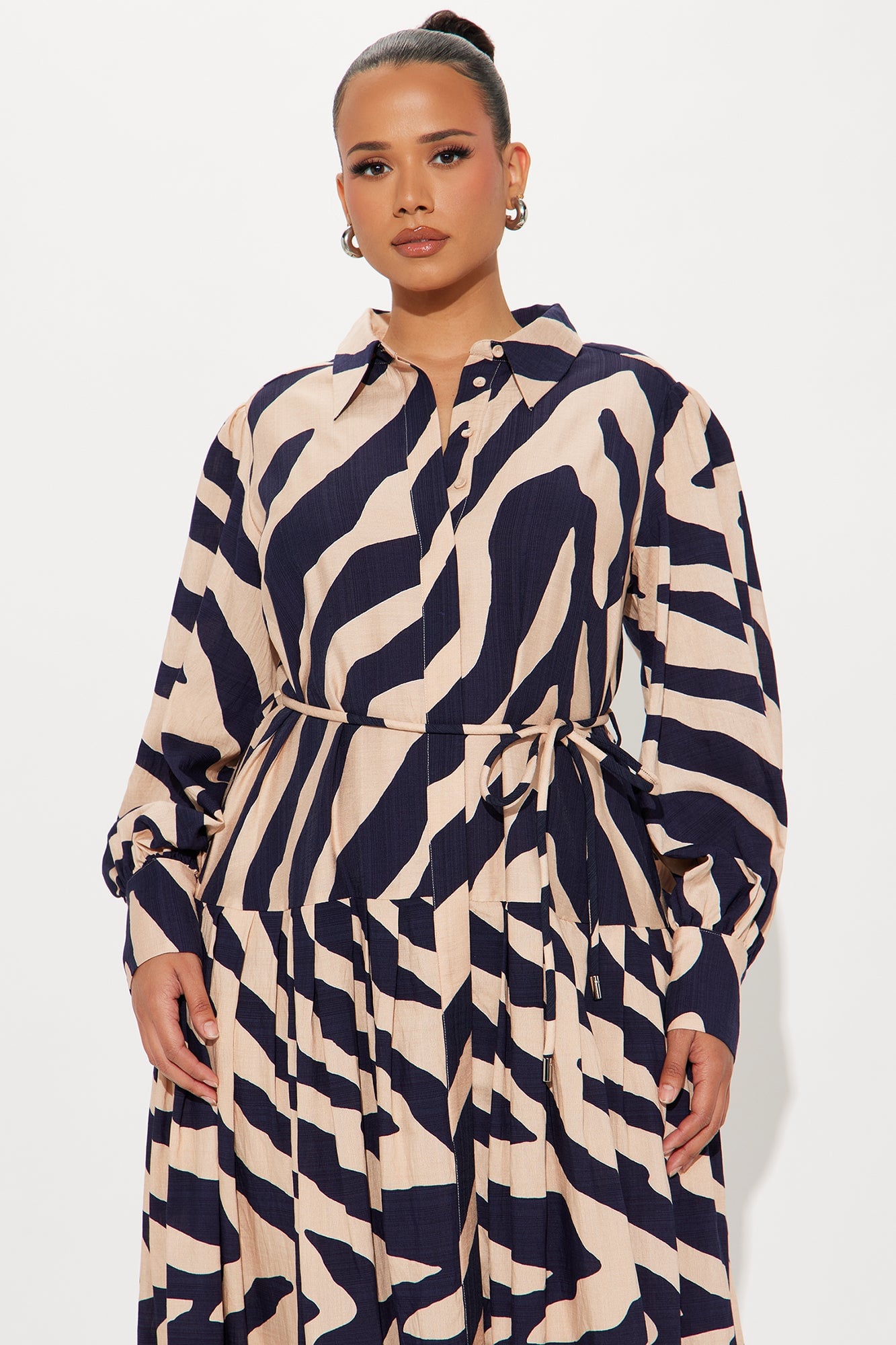 Marielos Maxi Shirt Dress - Nude/combo image 2