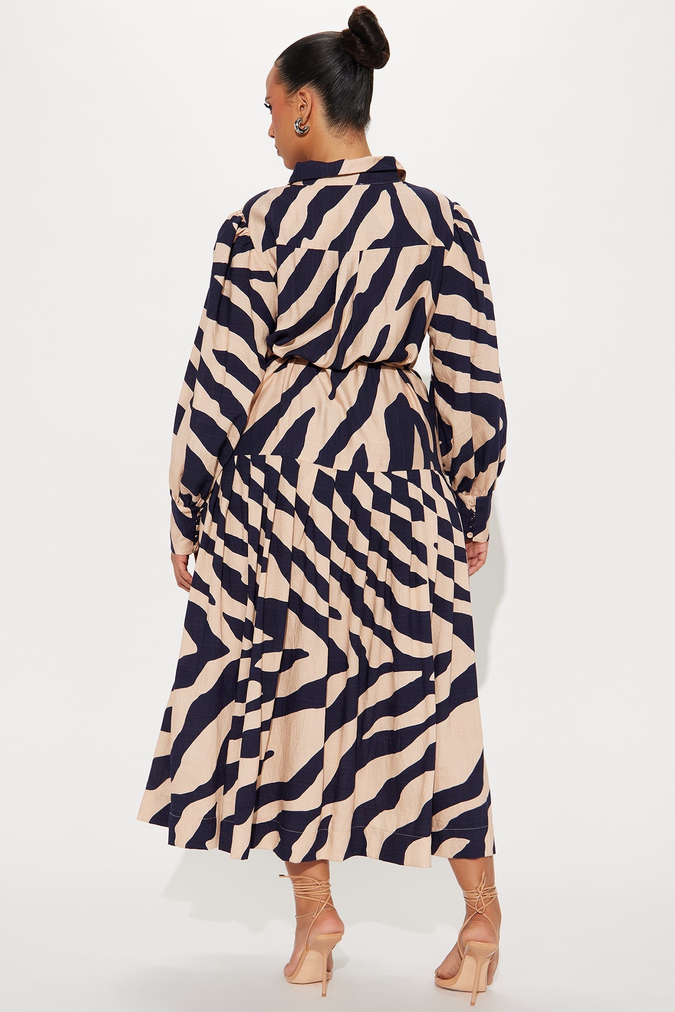 Marielos Maxi Shirt Dress - Nude/combo image 3