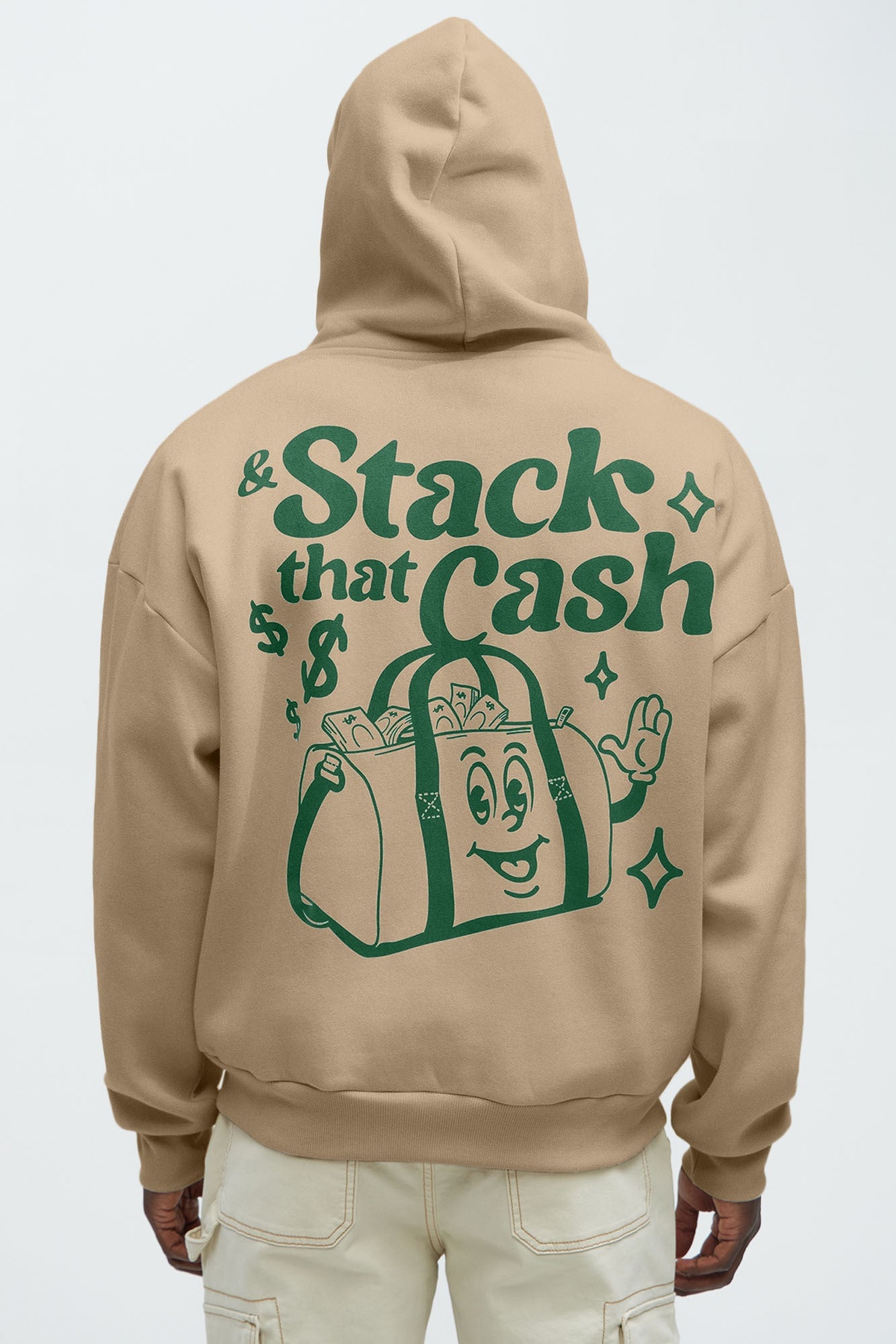 Stack That Cash Hoodie - Tan image 5