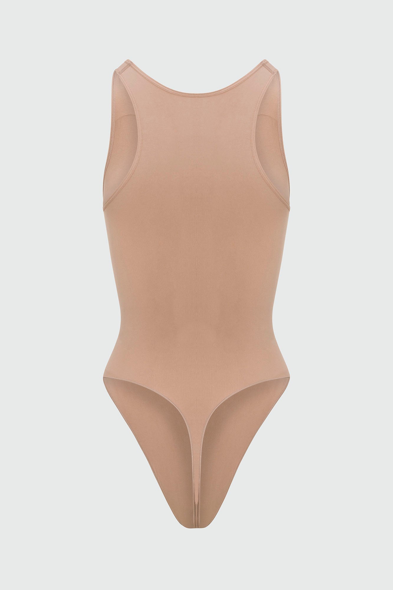 Dress Sculpt Seamless Strong Compression Scoop Neck Thong Bodysuit - Nude image 12