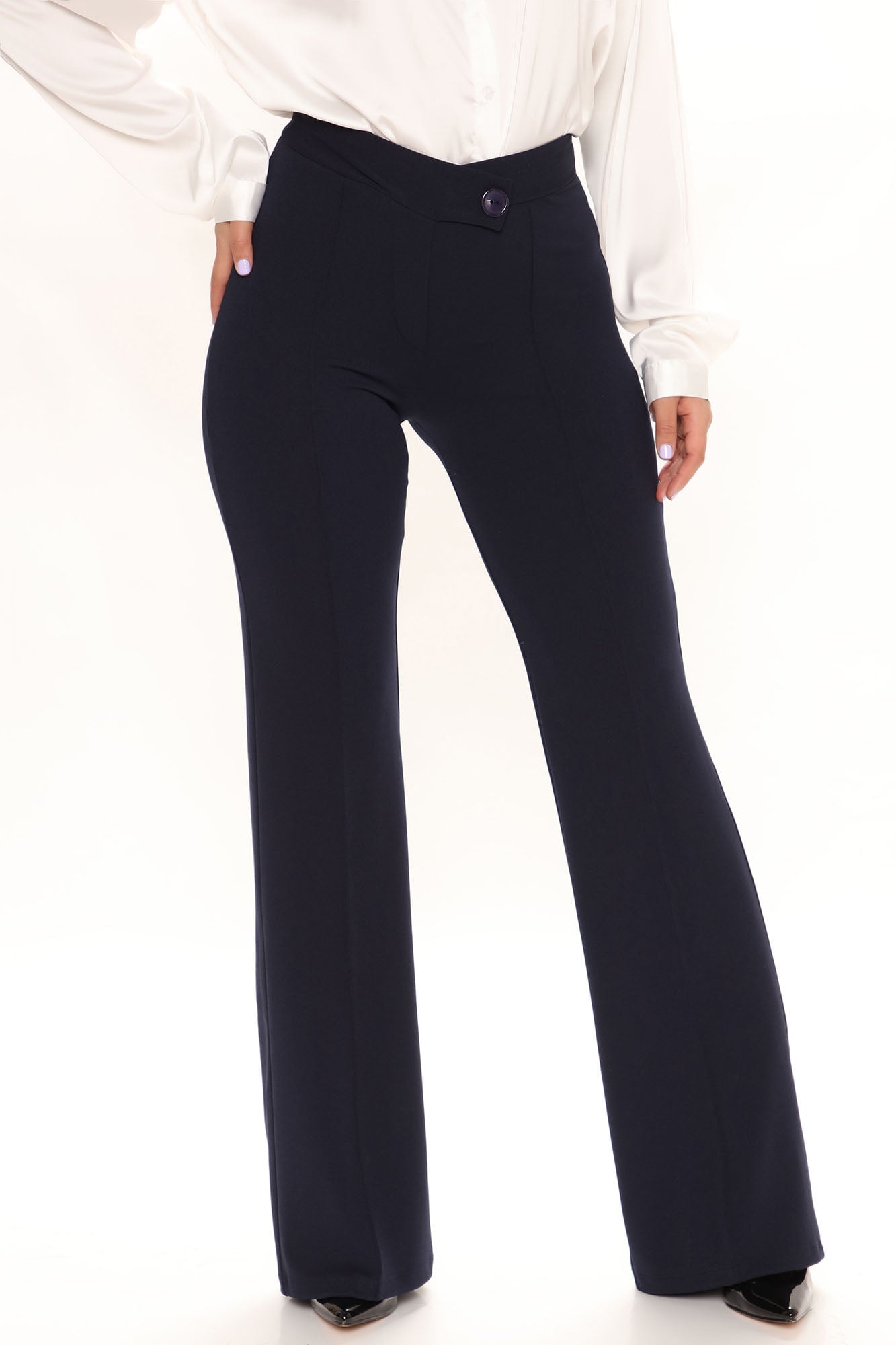 Call It Even Wide Leg Dress Pants - Navy image 7