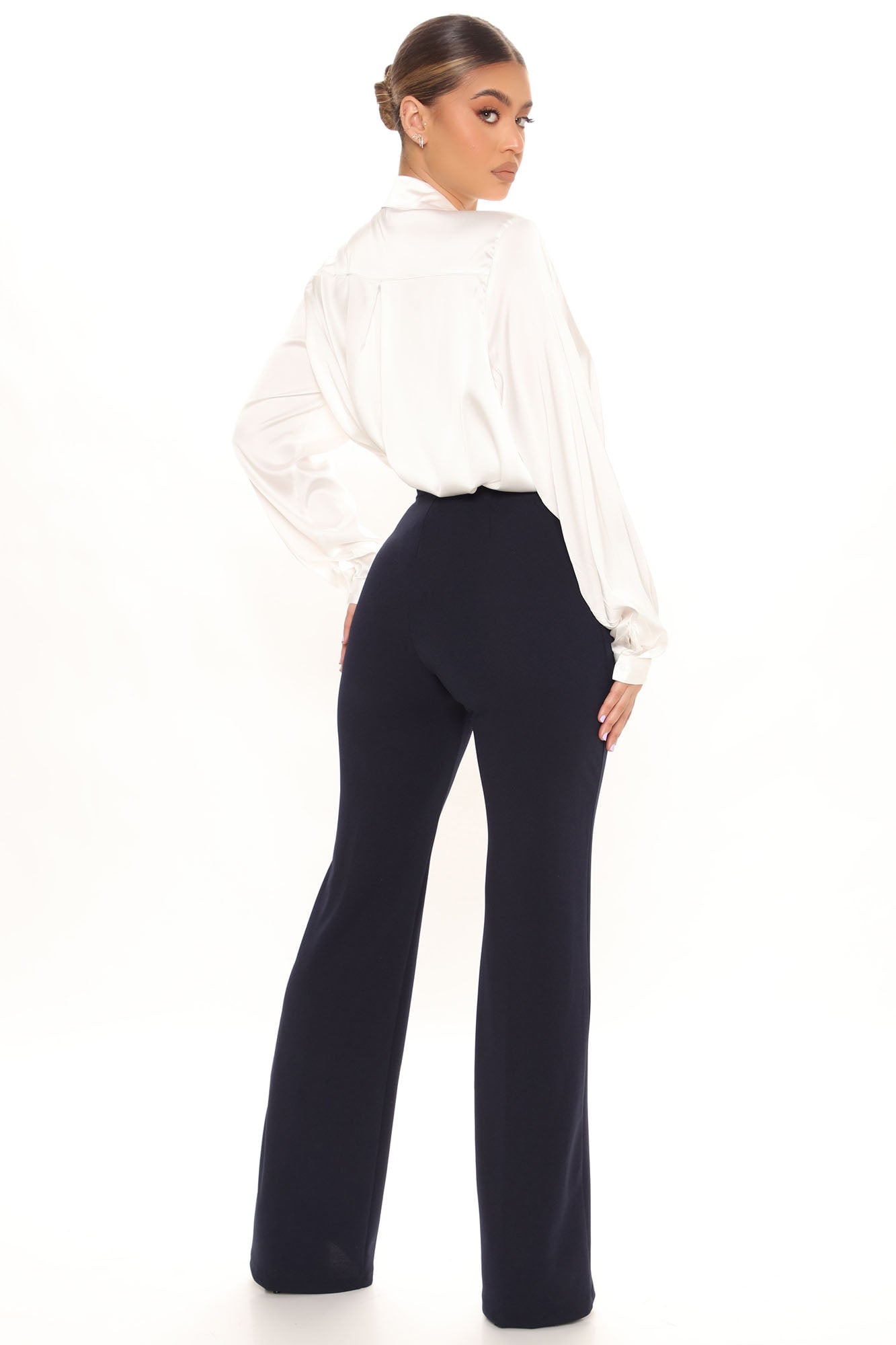 Call It Even Wide Leg Dress Pants - Navy image 6