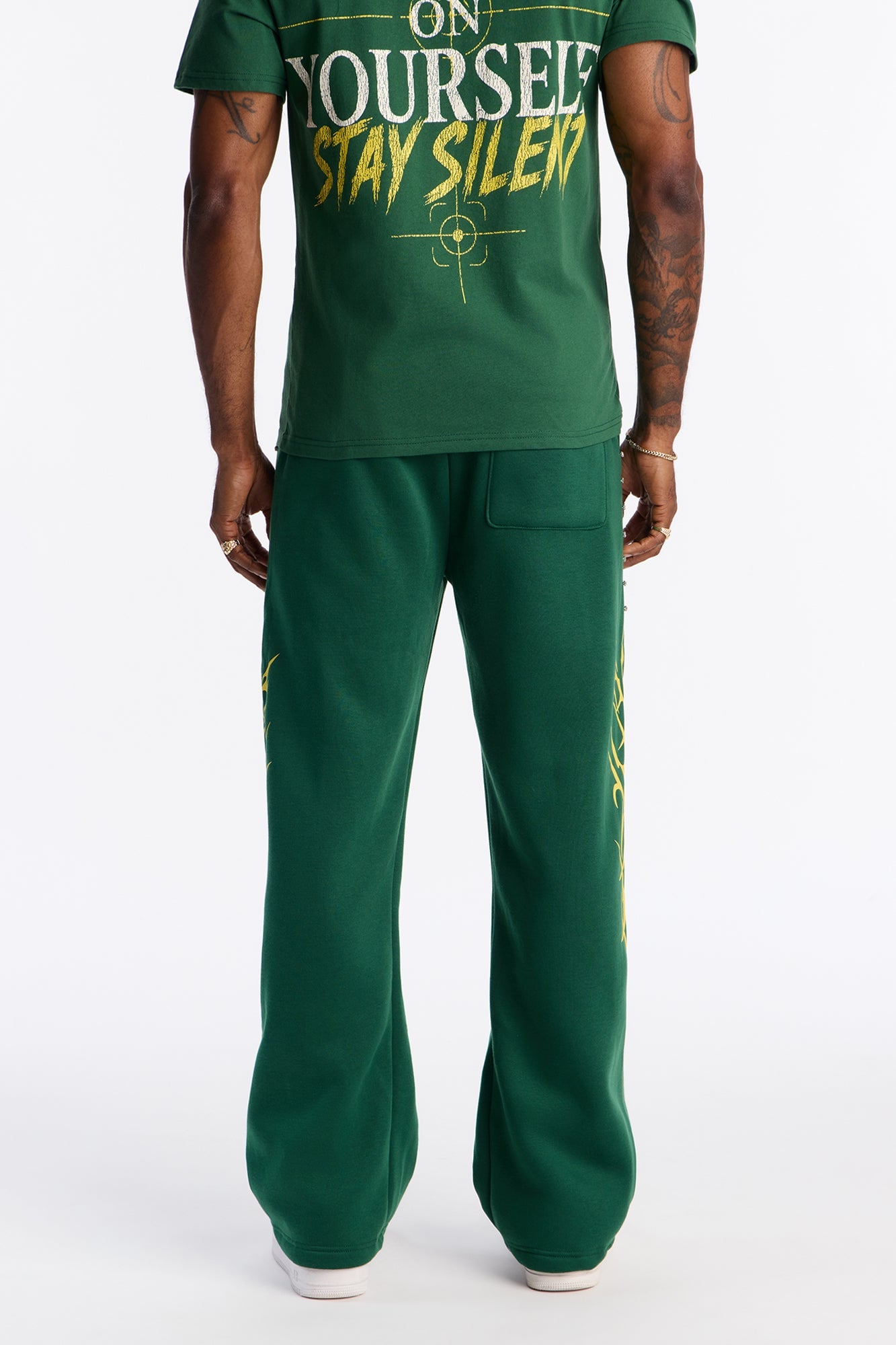 Rhinestone Tribe Sweatpants - Green image 9