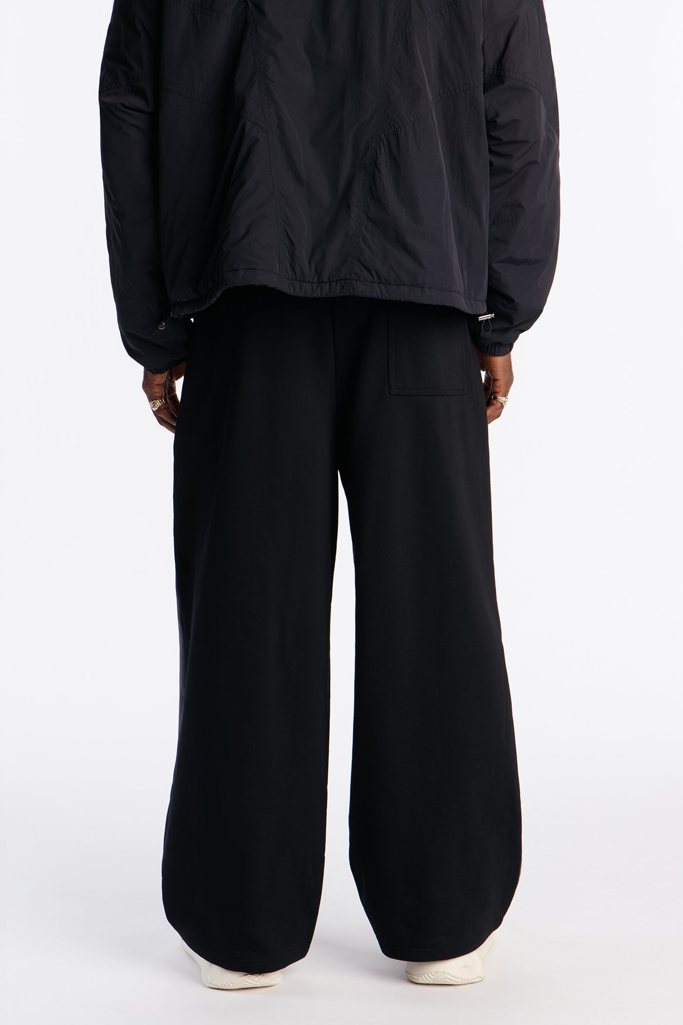 Heavenly Paneled Wide Leg Sweatpants - Black image 9