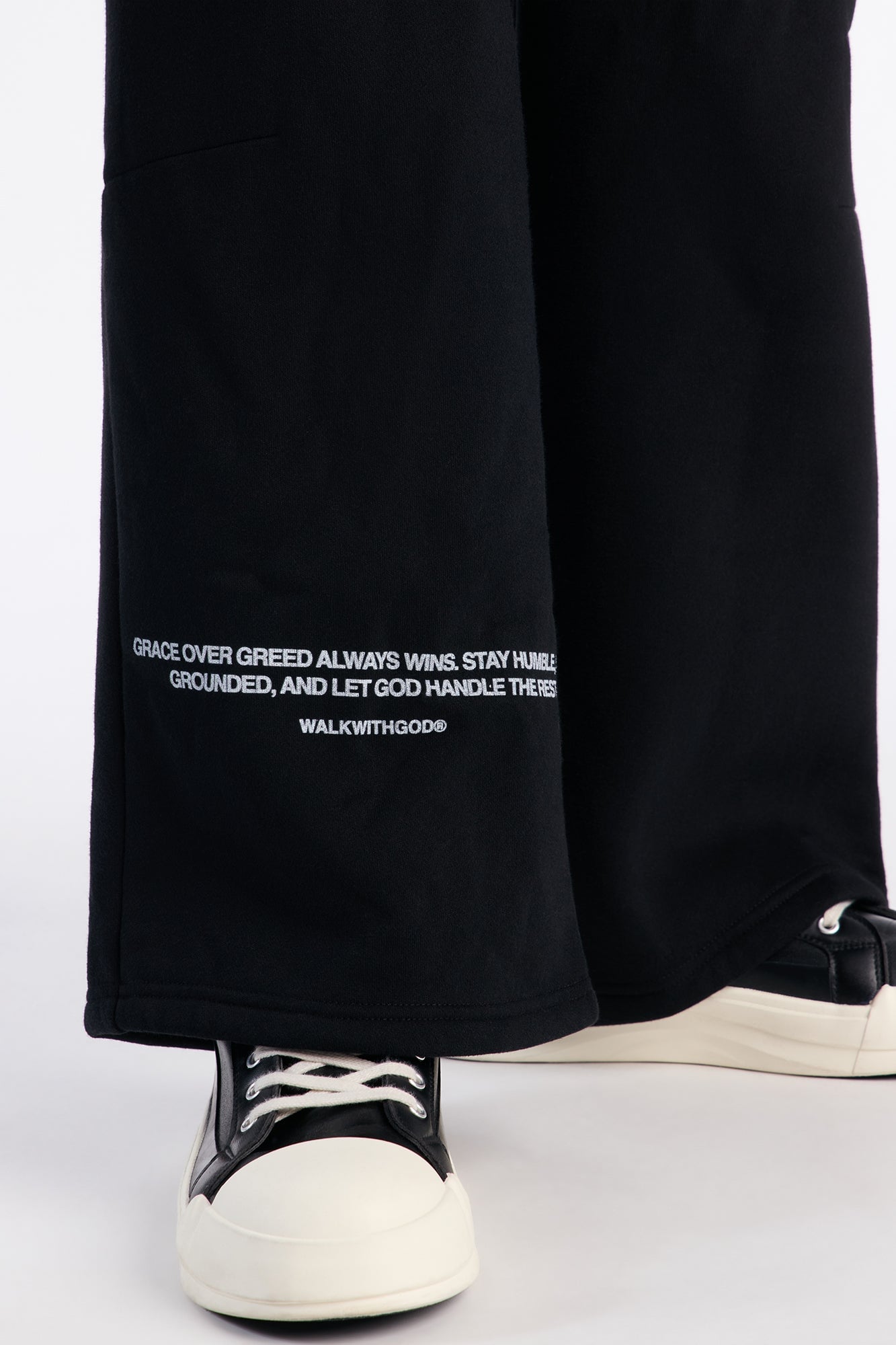 Grace Always Wide Leg Sweatpants - Black image 9