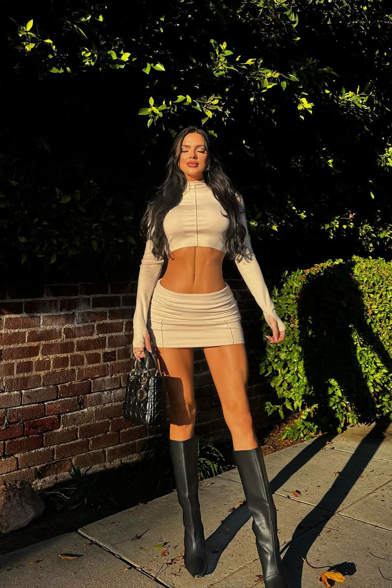 Just Over You Skirt Set - Beige image 4
