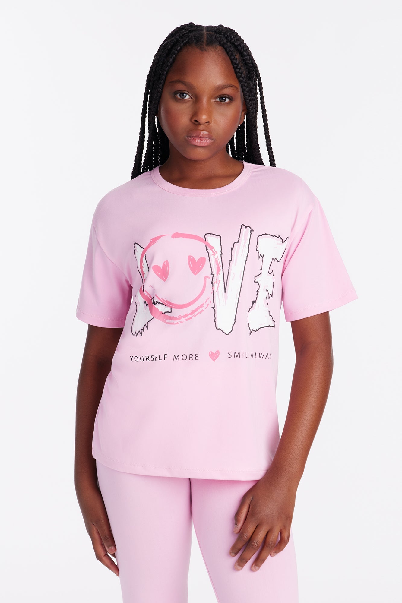 Mini Remember To Love Yourself Legging Set - Pink image 2