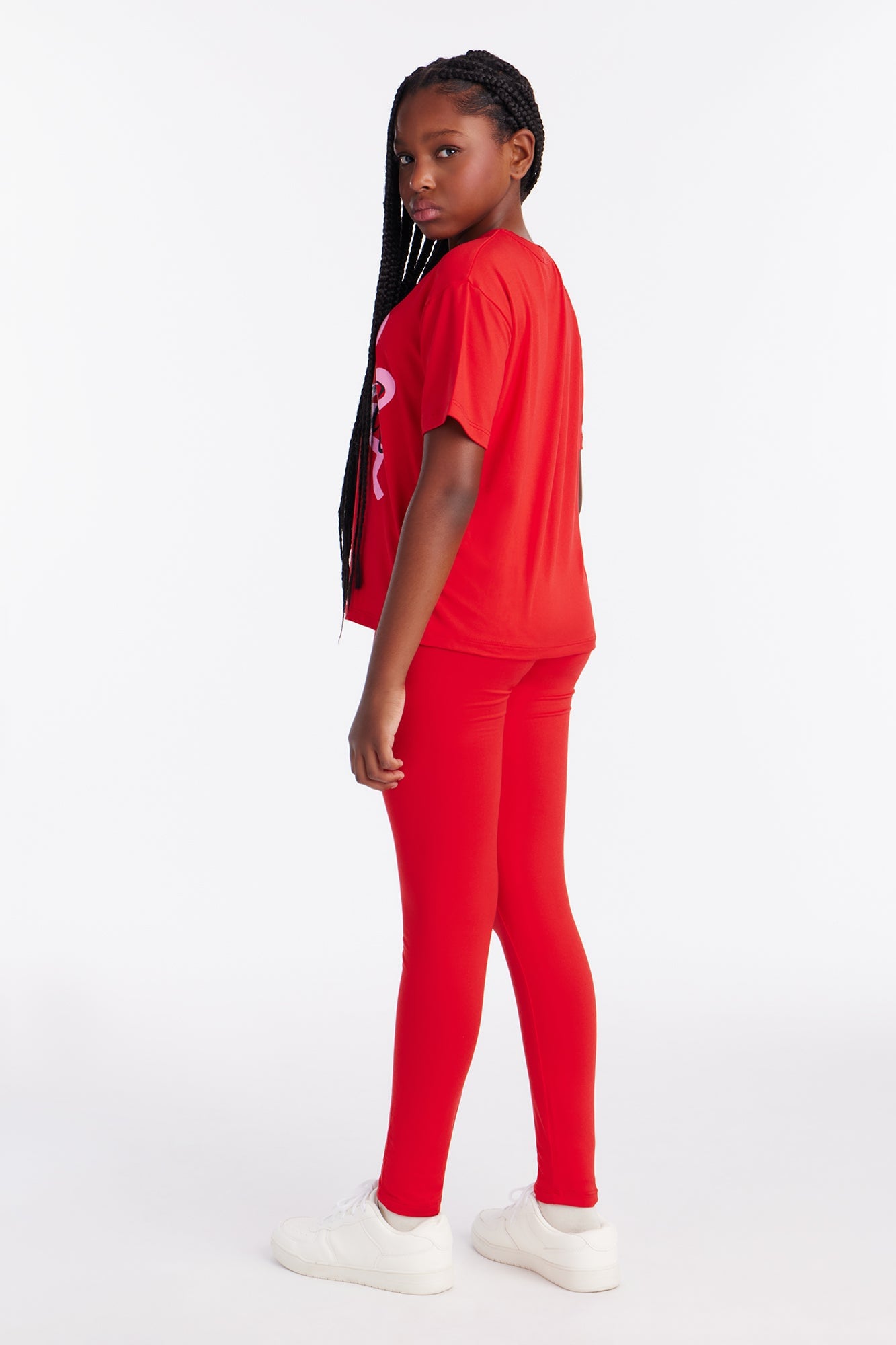 Mini Bonjour Bows Legging Set - Red image 4
