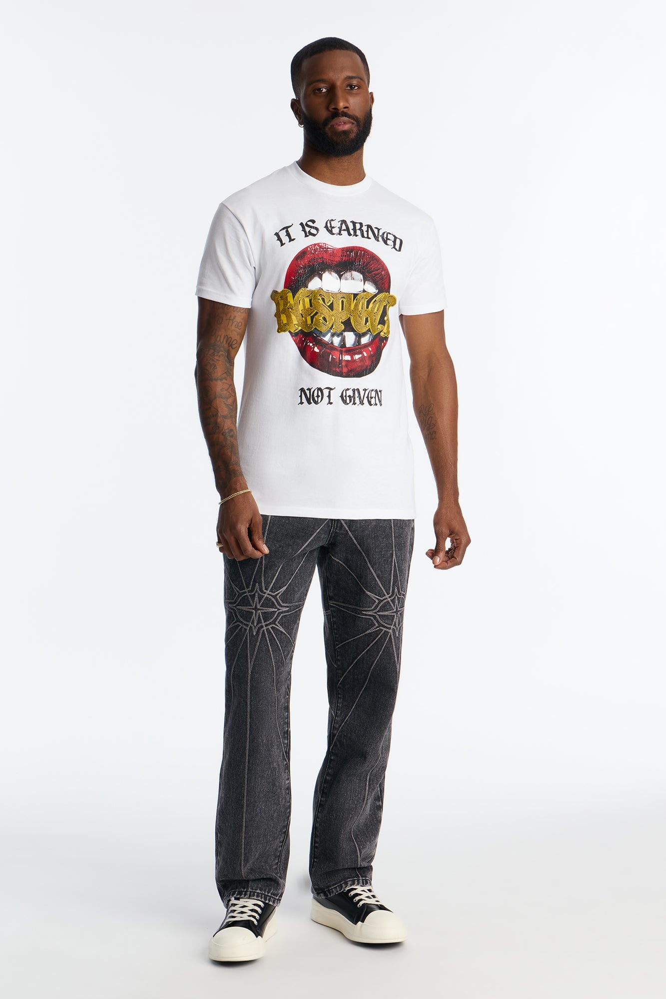 Respect Is Earned Short Sleeve Tee - White image 5