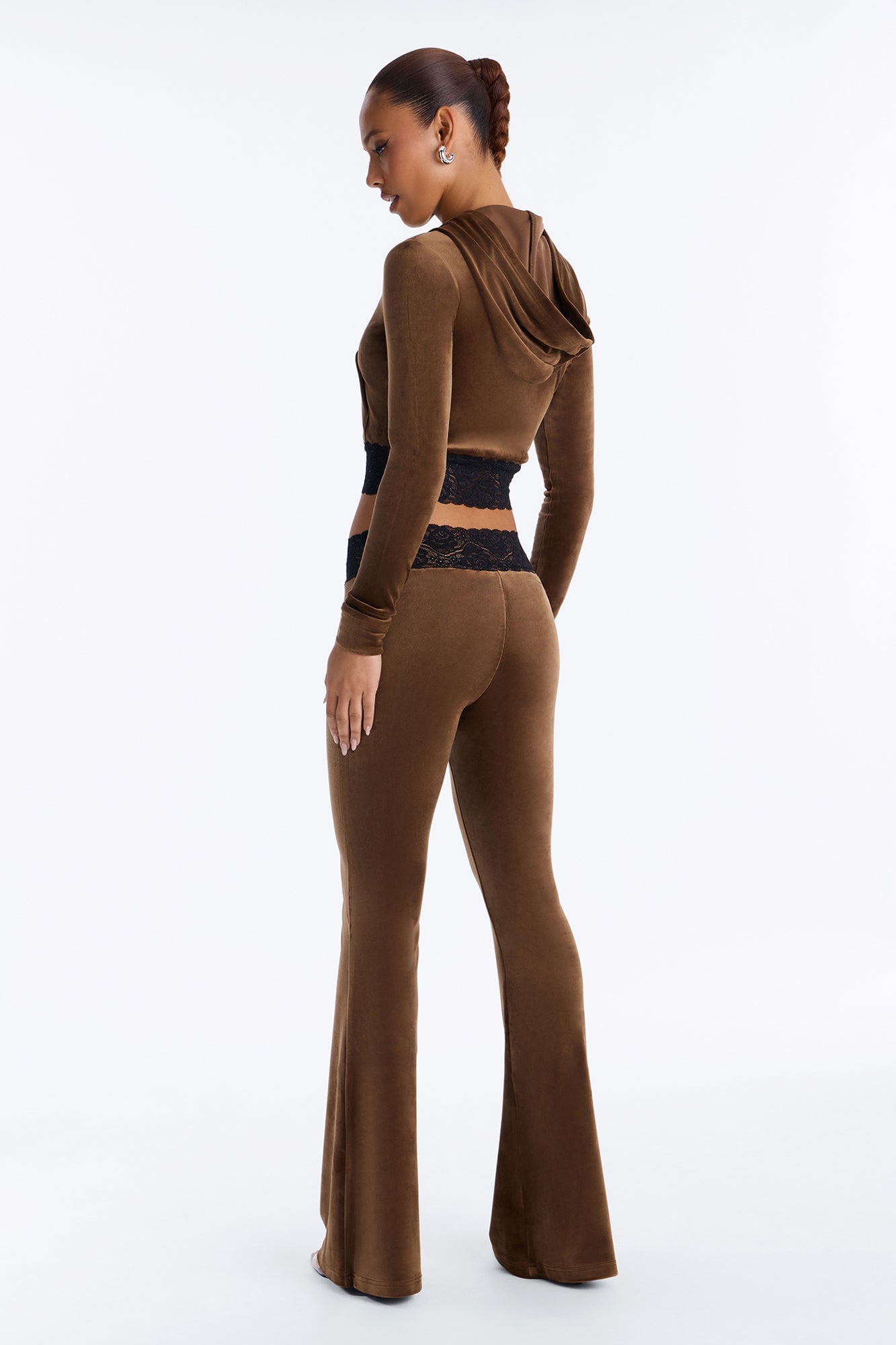 Sugar Rush Velour Pant Set - Chocolate image 4