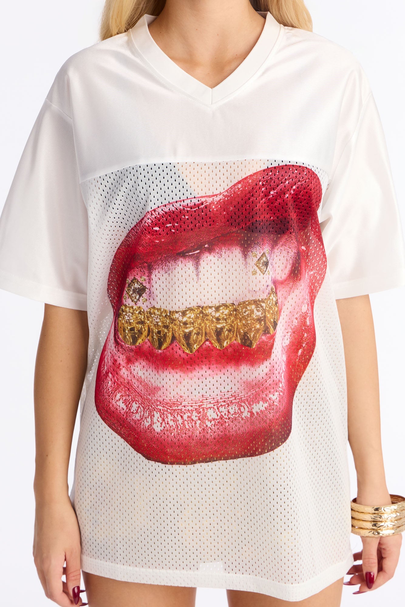 Grillz Mesh Jersey - White image 6