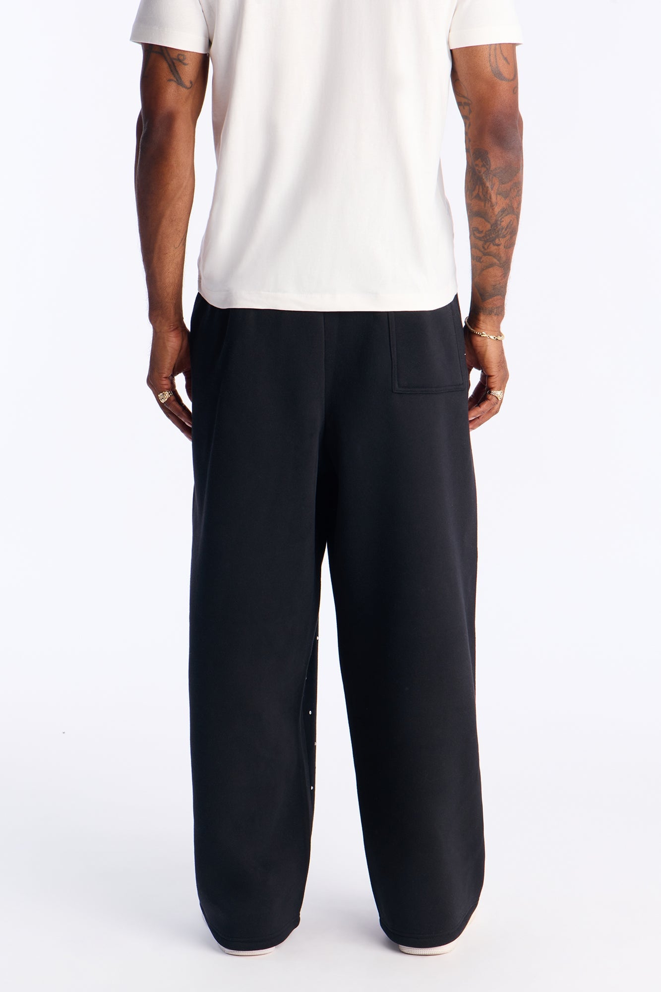 Praying Hands Wide Leg Sweatpants - Black image 10