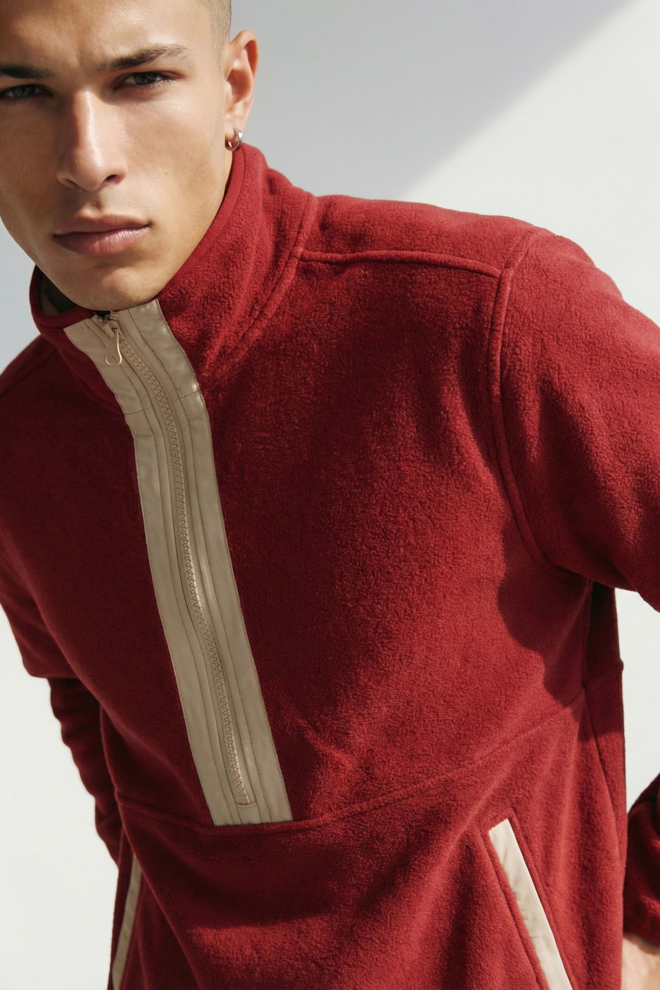 Take A Hike Quarter Zip Sweatshirt - Burgundy image 6