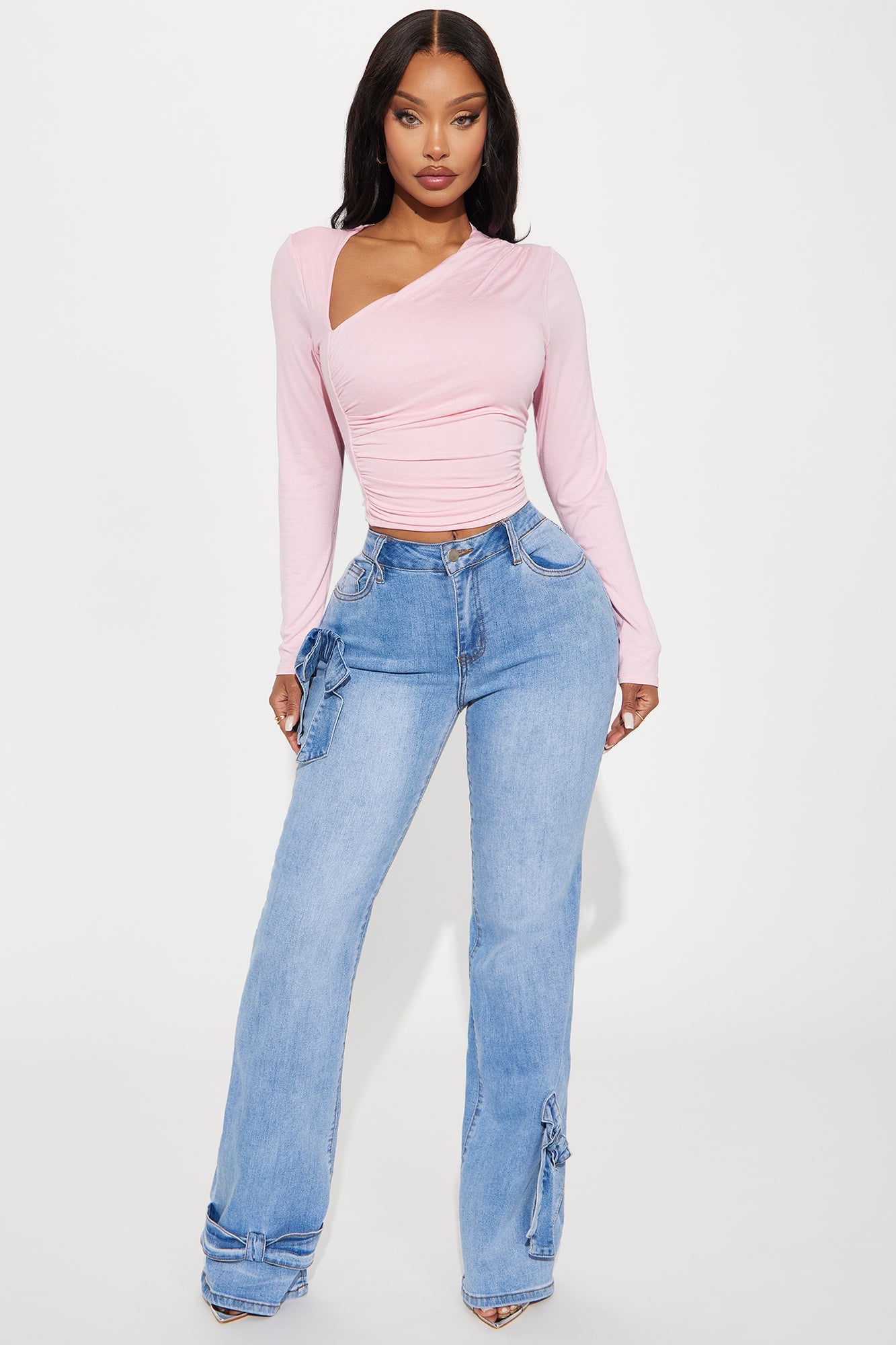 Lost Your Chance Ruched Top - Pink image 5