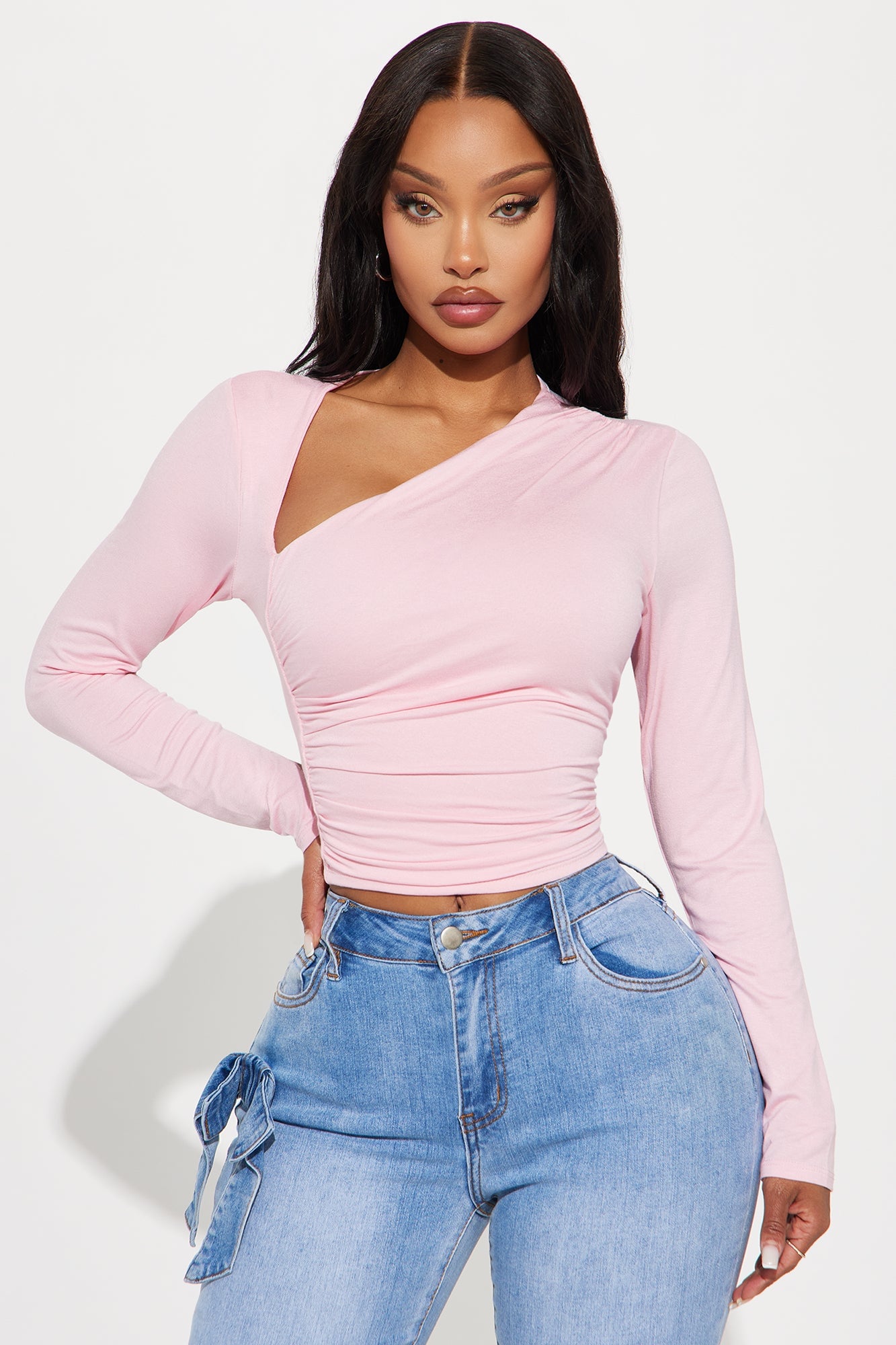 Lost Your Chance Ruched Top - Pink image 4