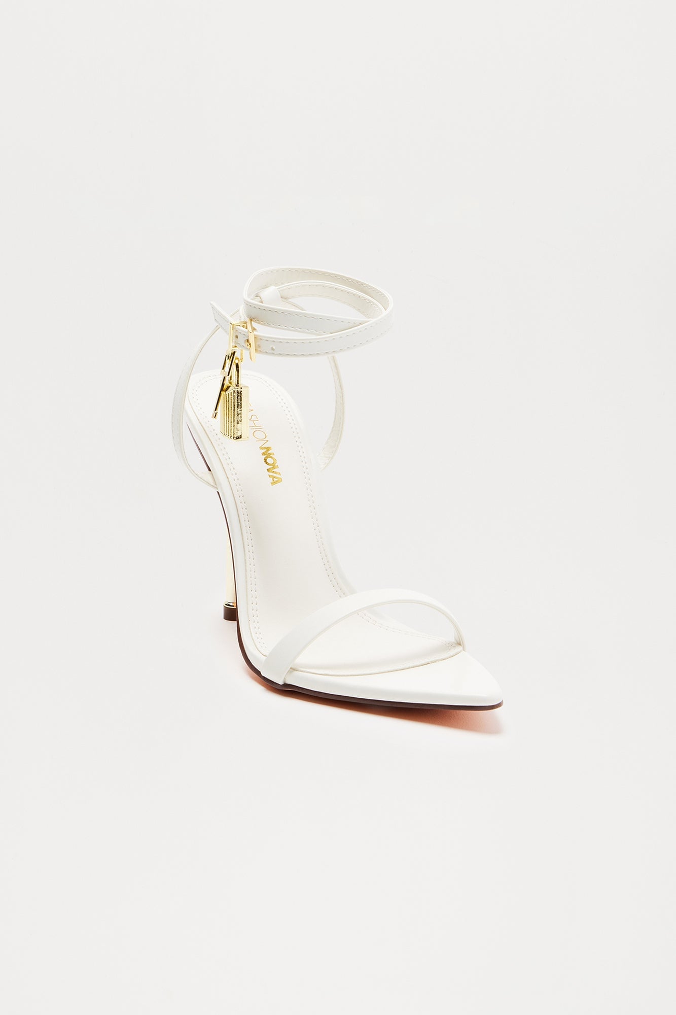 Locked In Your Love Heeled Sandals - White image 4