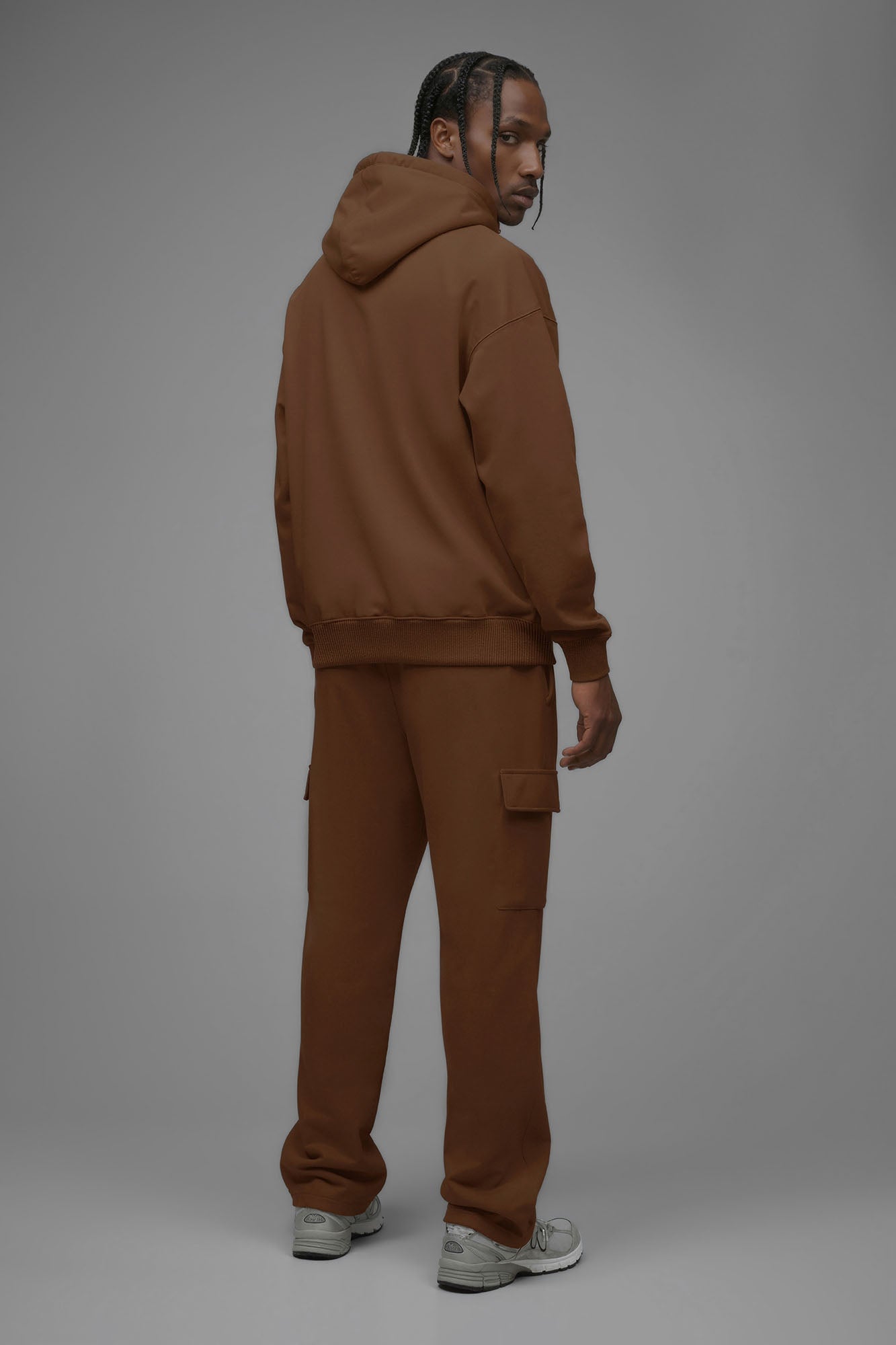 410 Oversized Zip Hoodie - Chestnut image 3