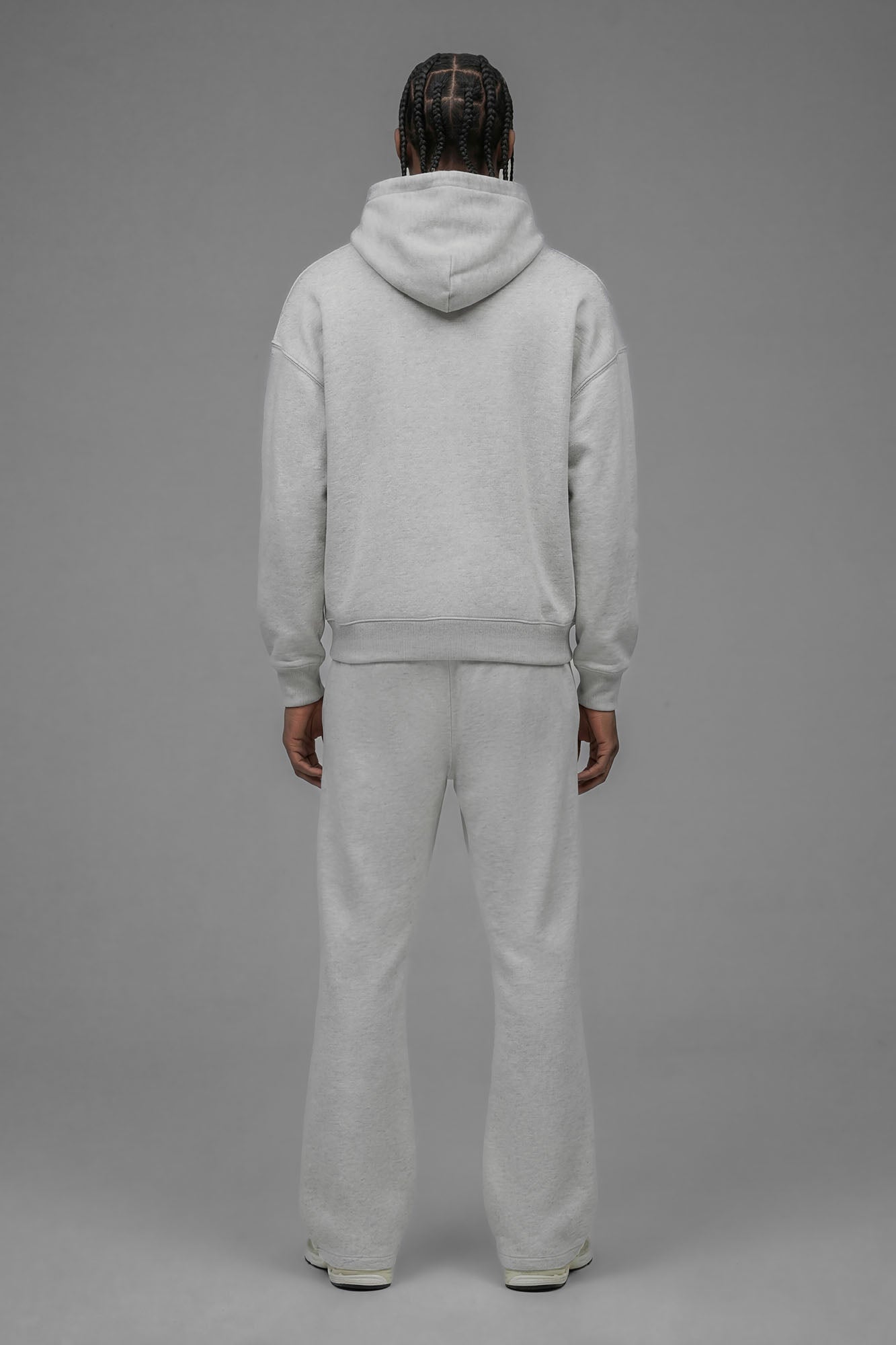 410 Oversized Cropped Hoodie - Heather Grey image 3