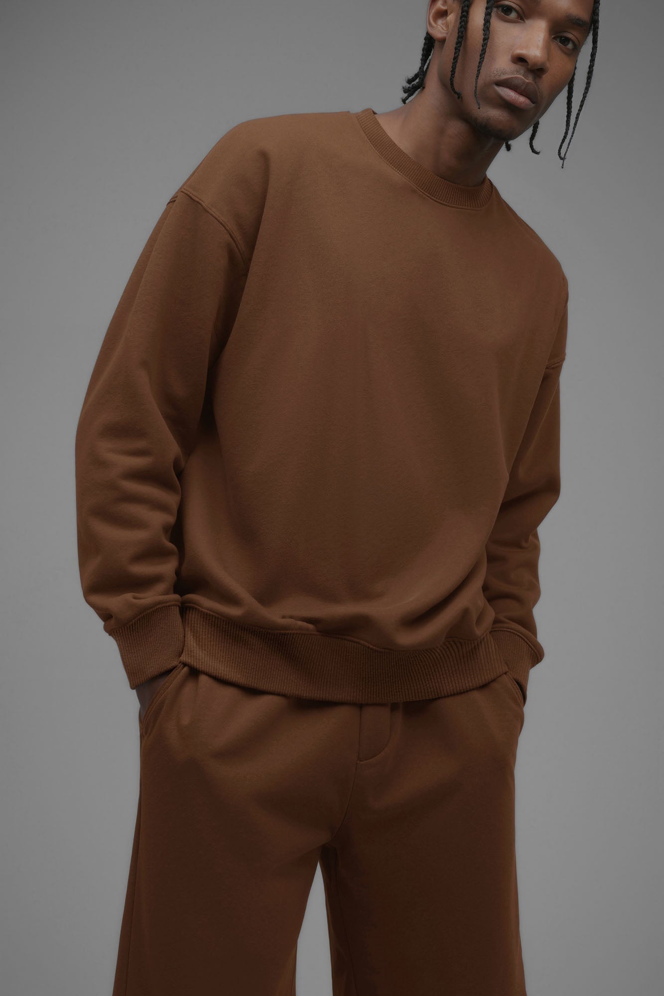 410 Oversized Crewneck - Chestnut image 2