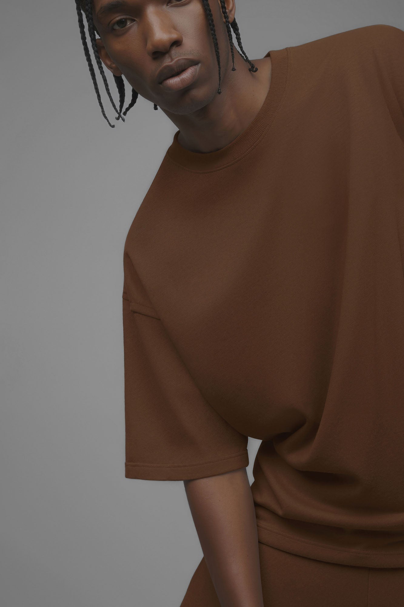 410 Oversized Fleece Tee - Chestnut image 1