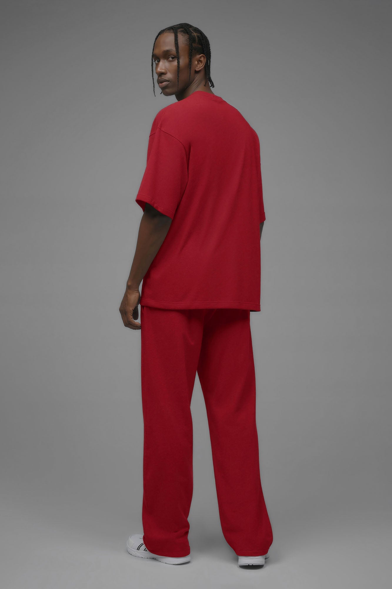 410 Oversized Fleece Tee - Red image 3