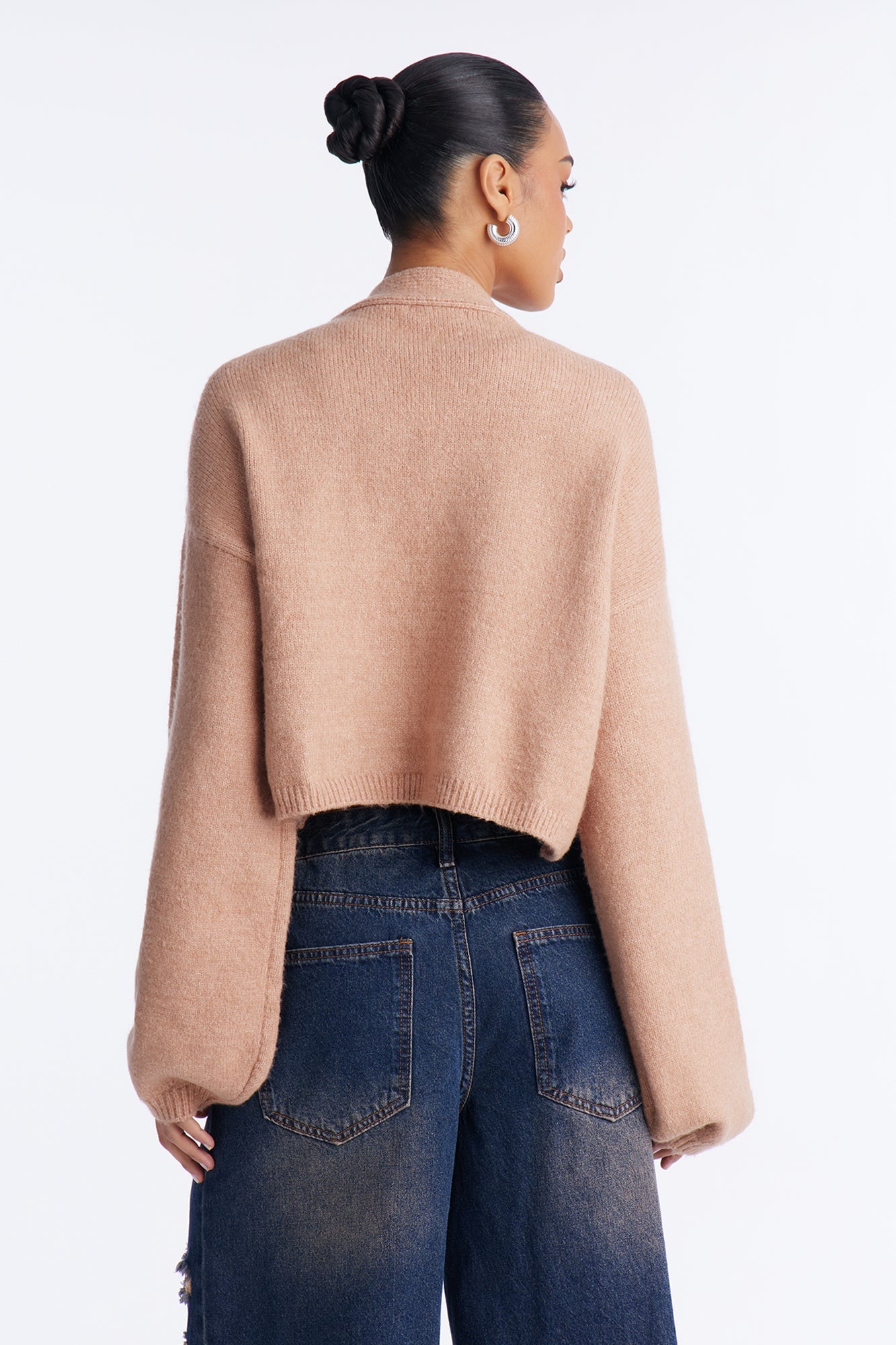 Made For Me Open Front Cardigan - Taupe image 6