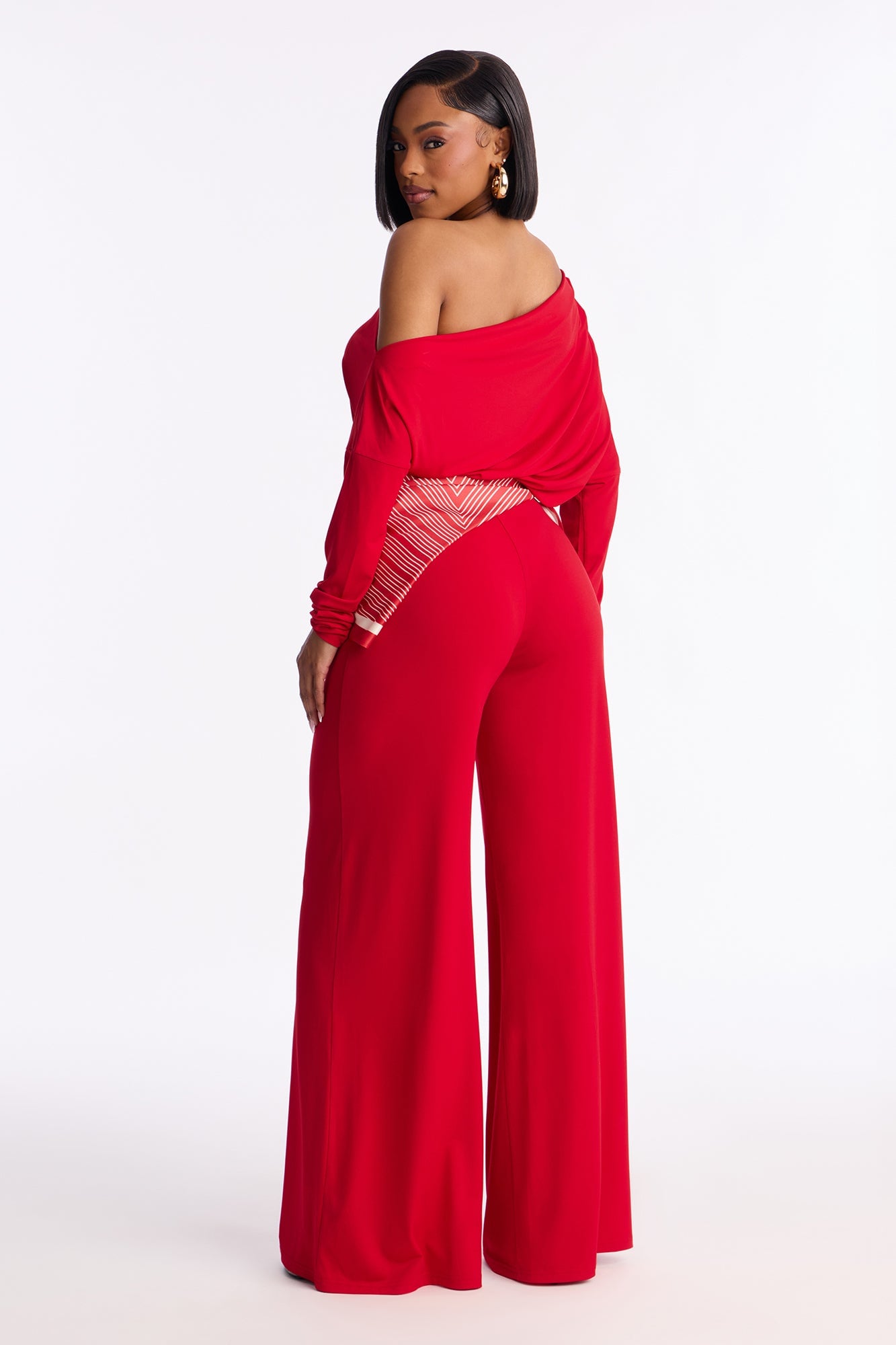 Define Me 3 Piece Scarf Pant Set - Red image 6
