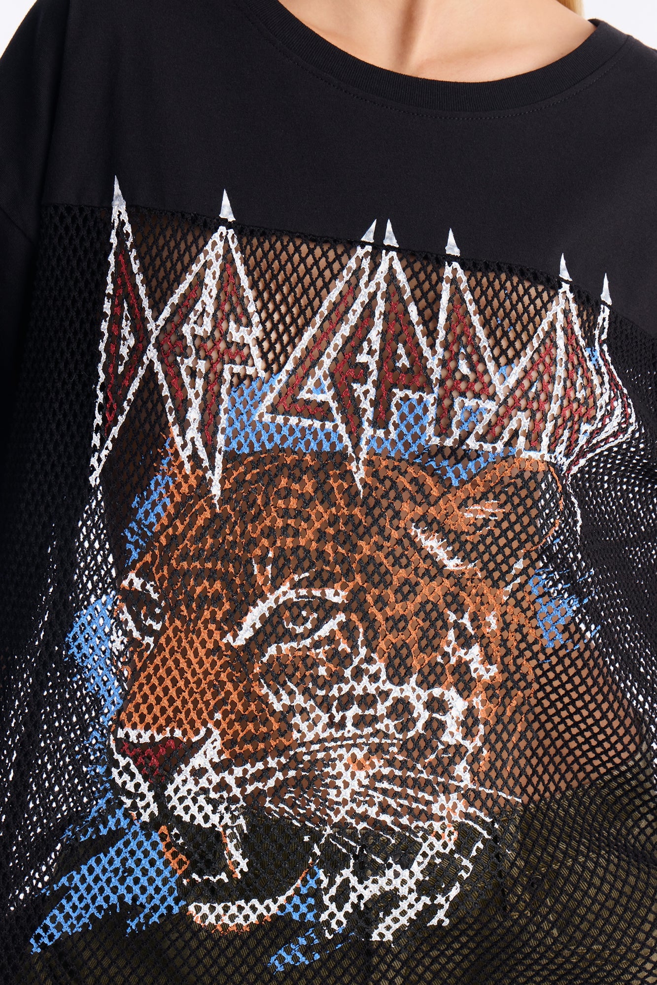 Def Leppard Oversize Jersey Tee - Black image 7