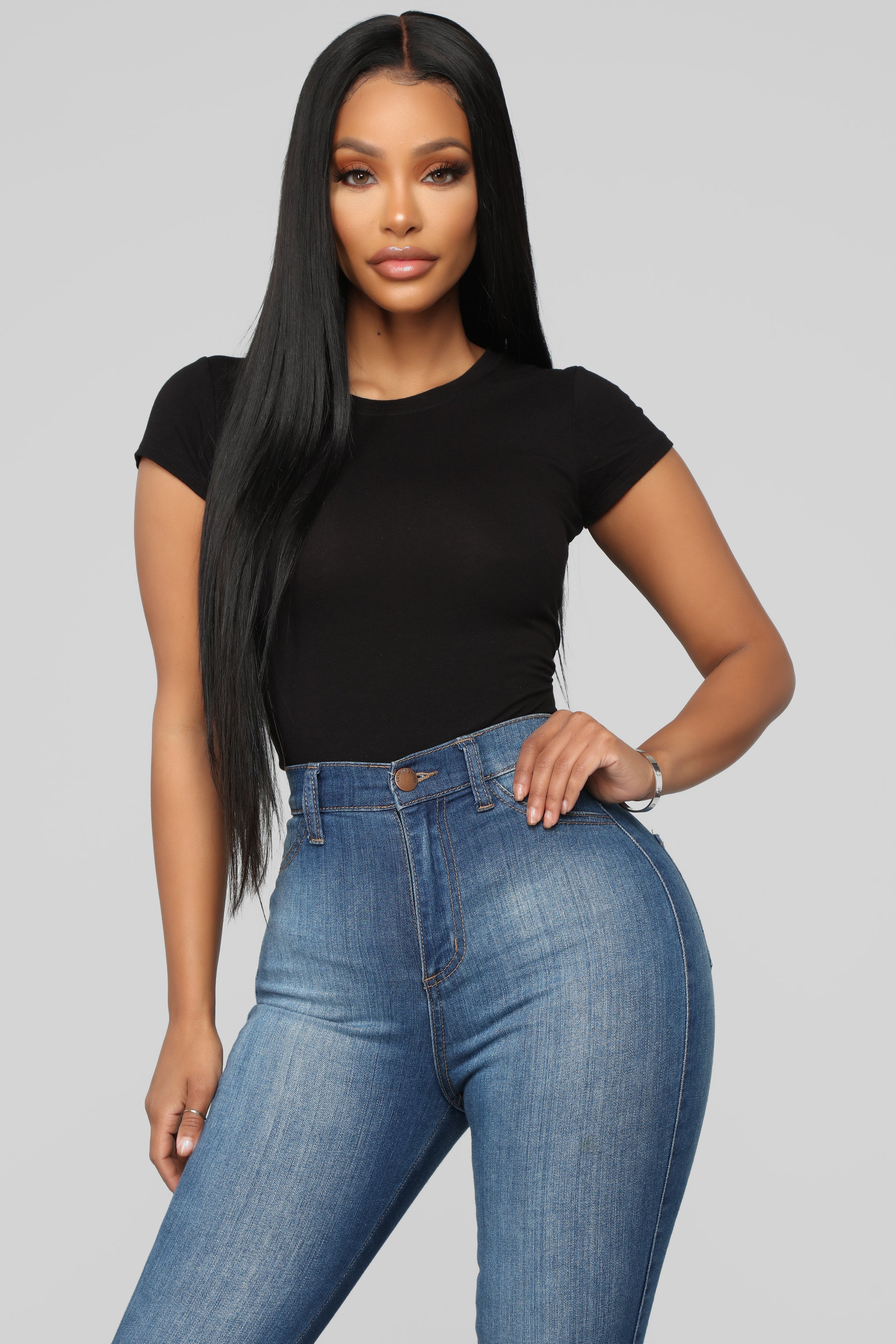 Lily Crew Neck Top - Black image 4
