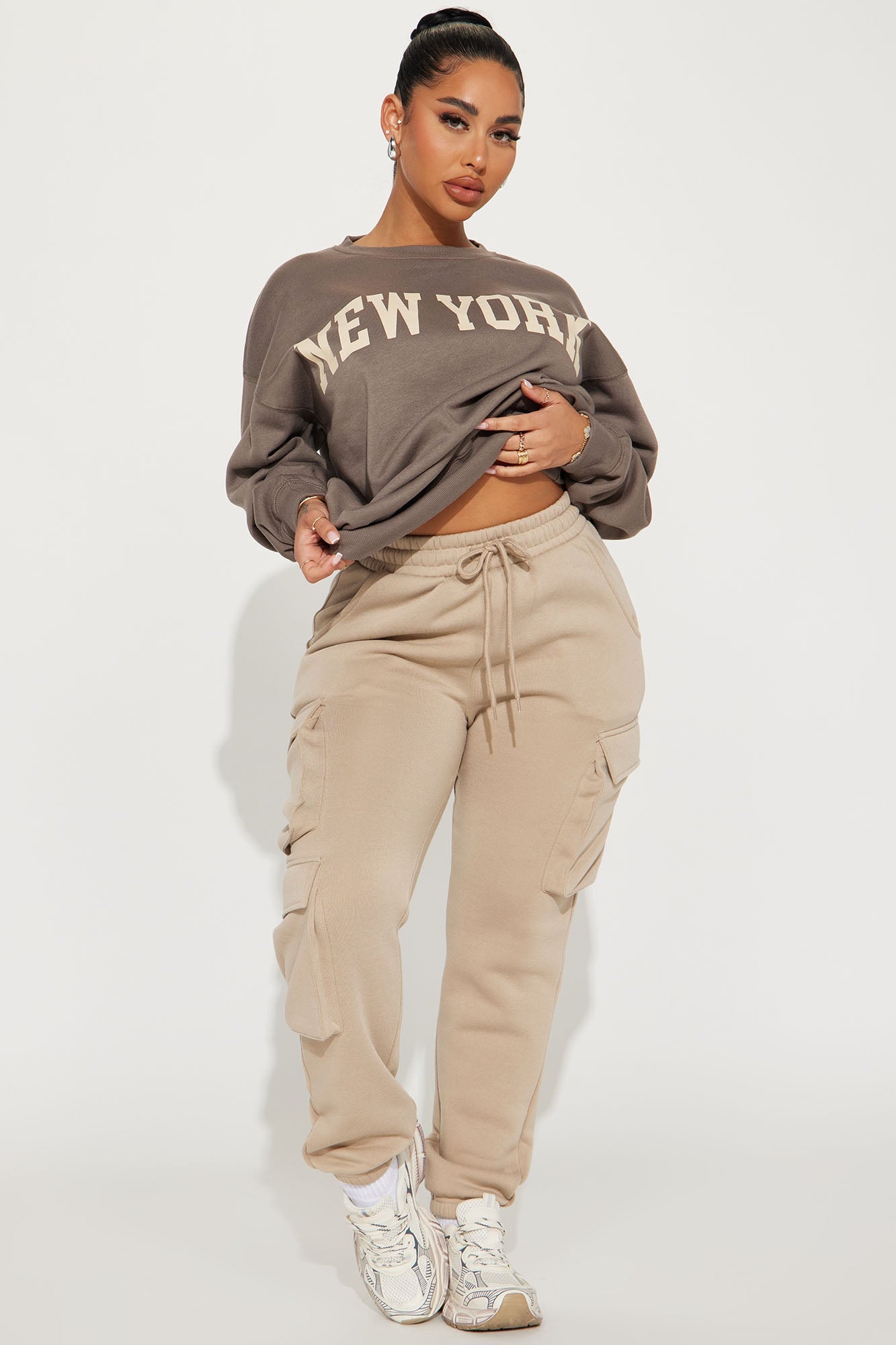 Hazel Cargo Lounge Jogger - Khaki image 4