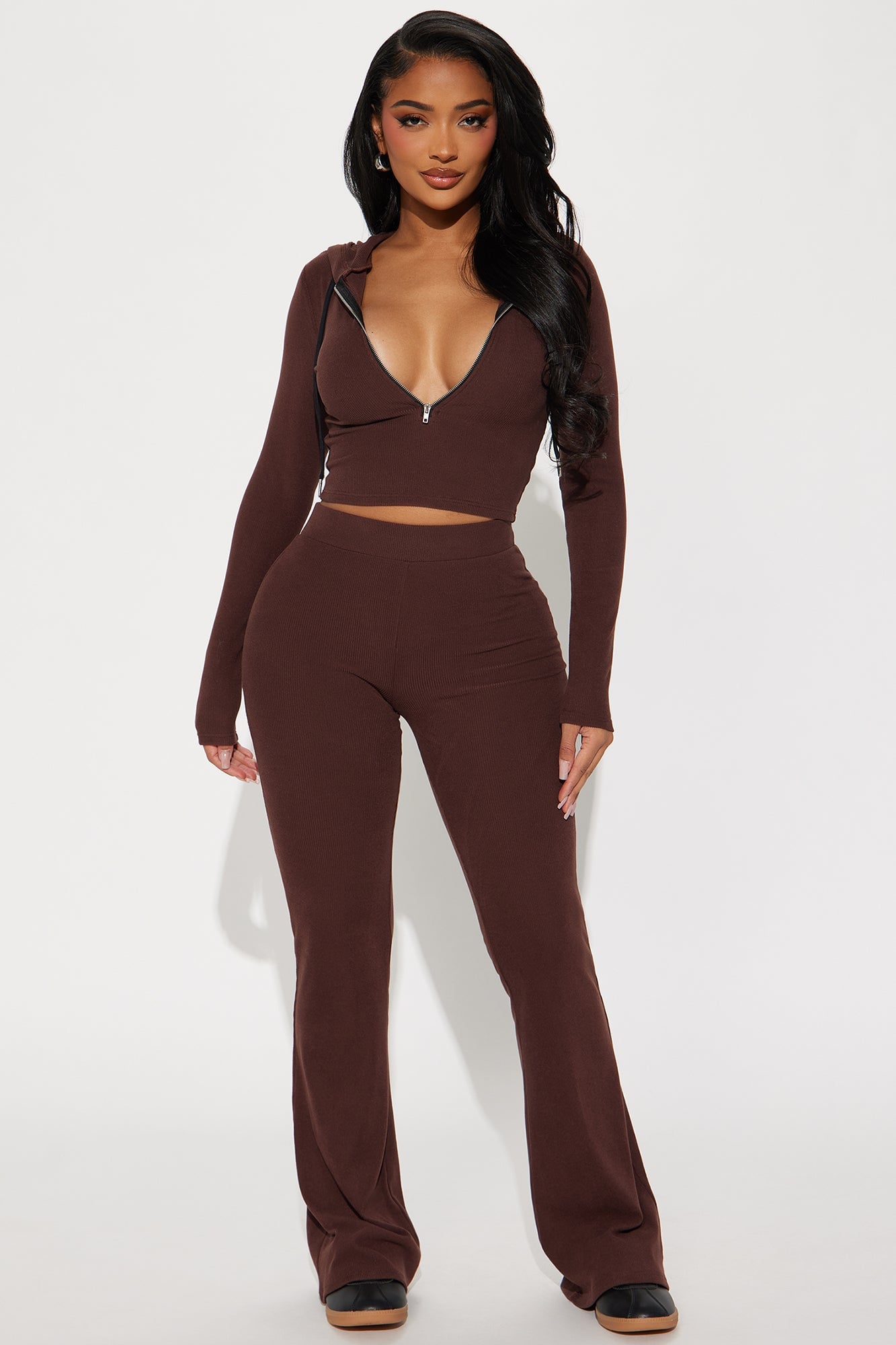 On To Go Hoodie Pant Set - Brown image 4