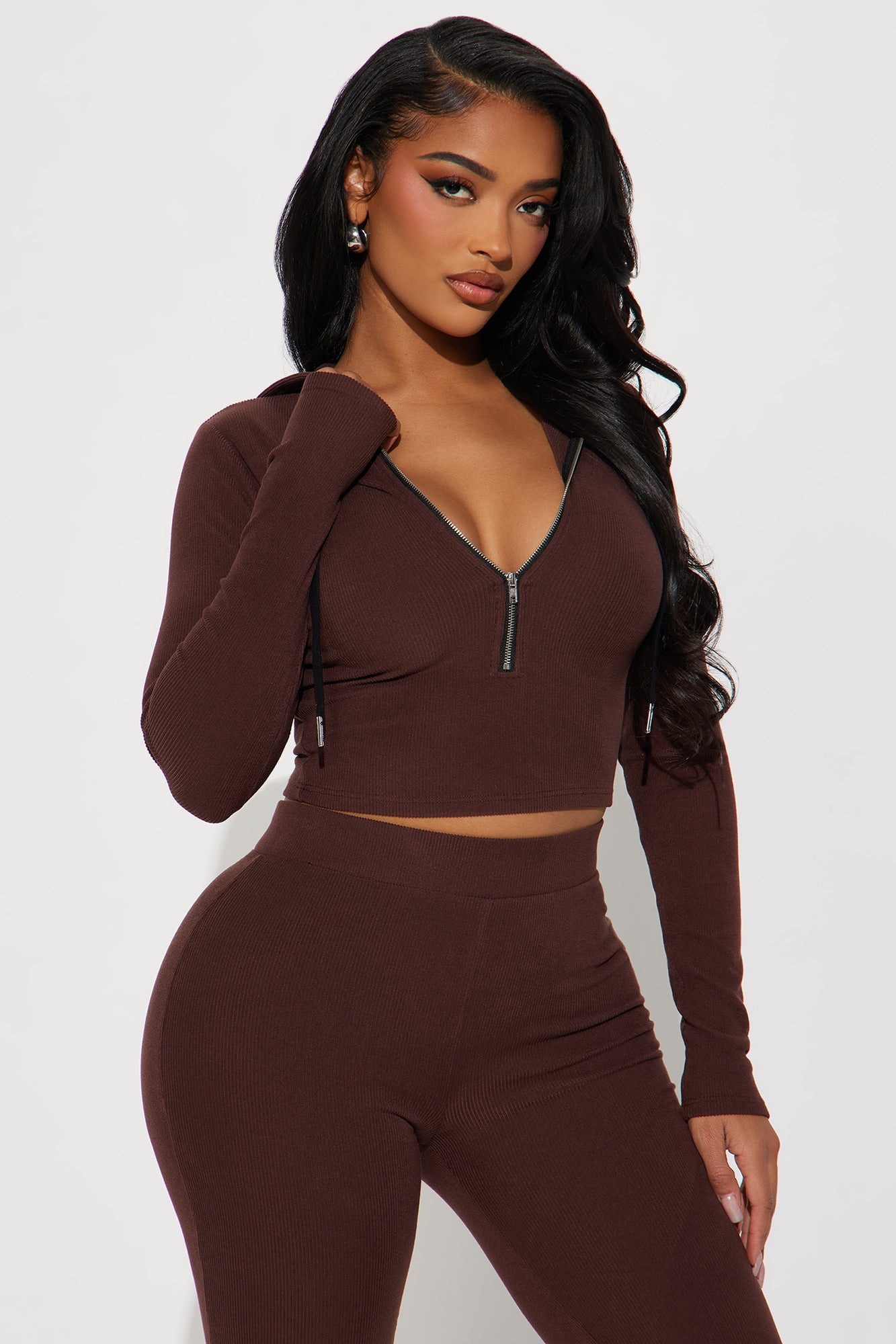 On To Go Hoodie Pant Set - Brown image 5