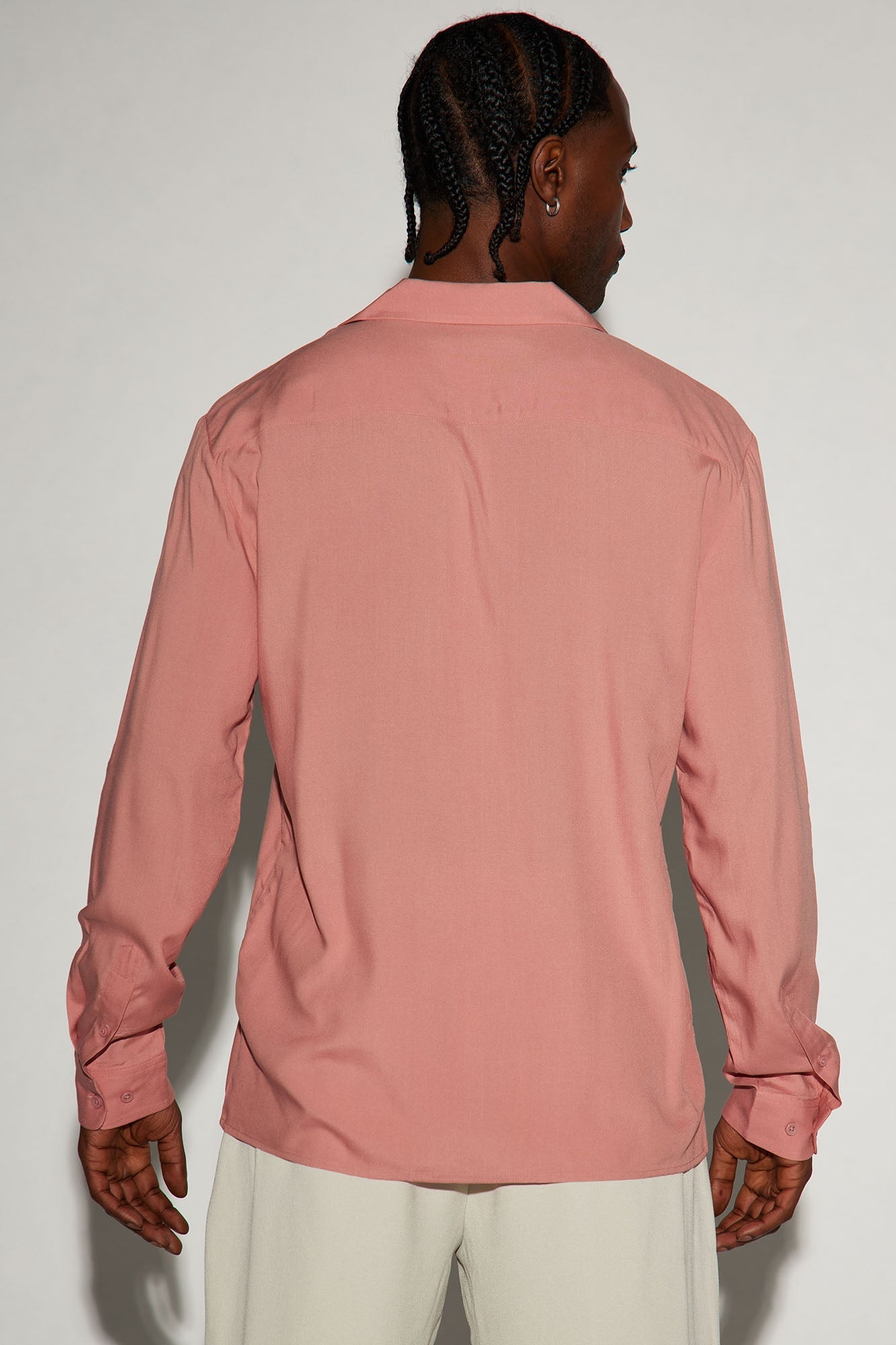 Dawson Relaxed Long Sleeve Button Up Shirt - Mauve image 5