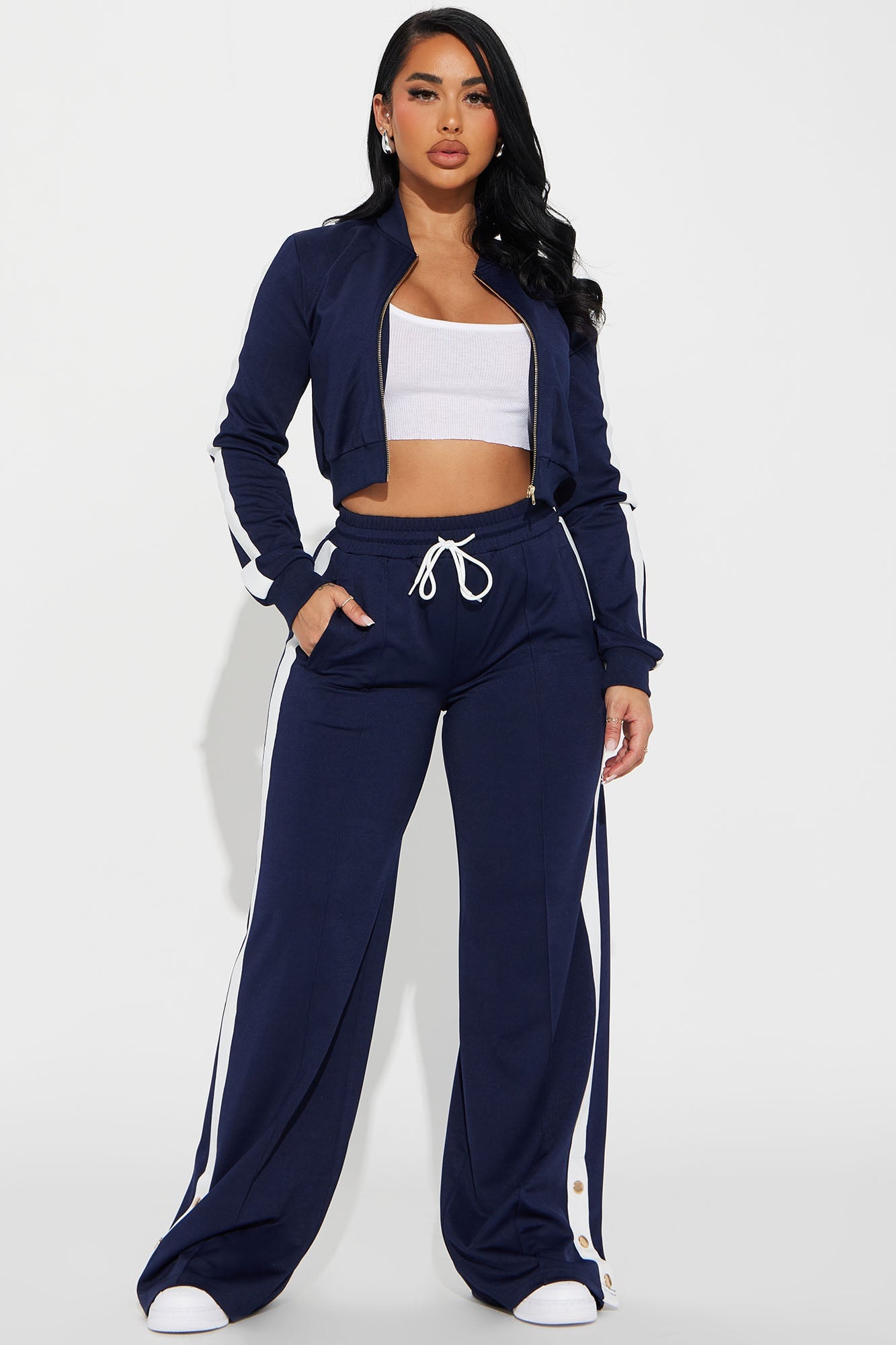 Hanging Out Later Track Pant Set - Navy image 4