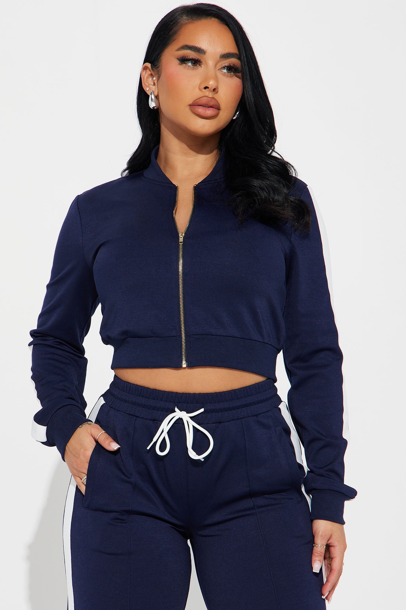 Hanging Out Later Track Pant Set - Navy image 5