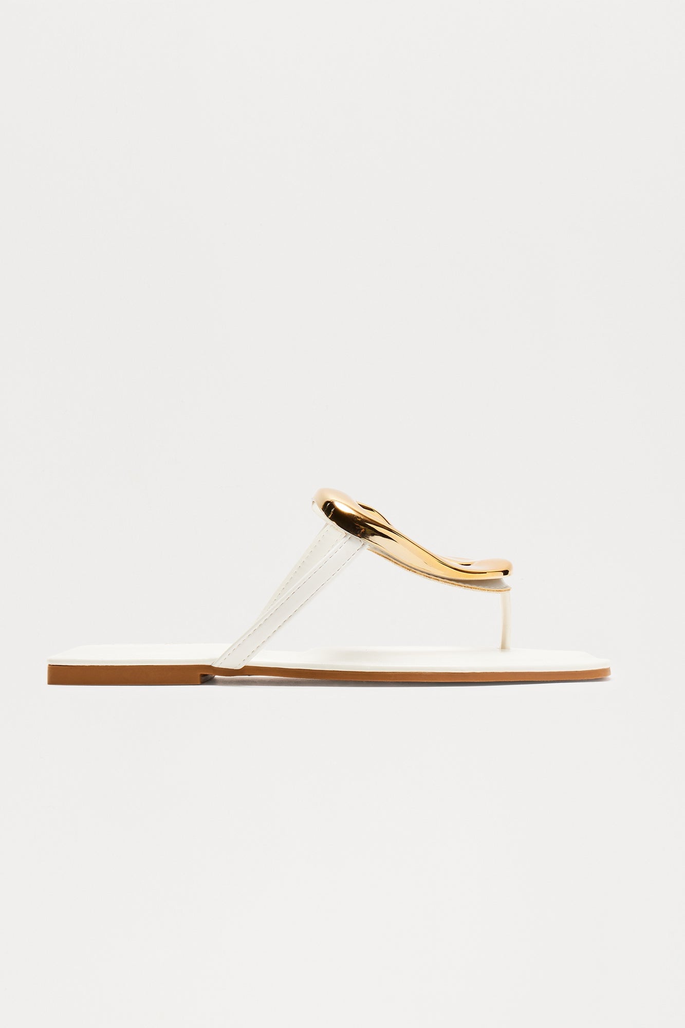 New Here Flat Sandals - White image 4