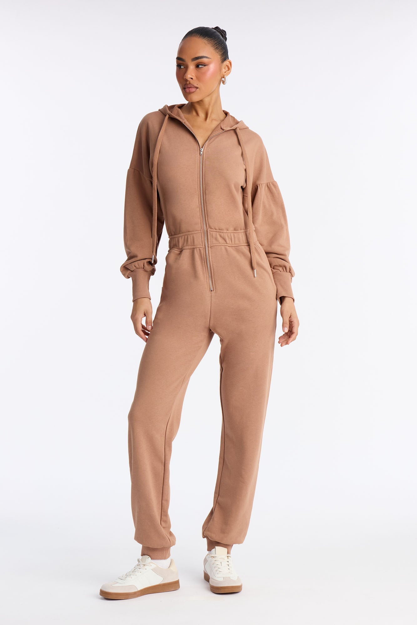 Let Me Know Lounge Jumpsuit - Taupe image 5