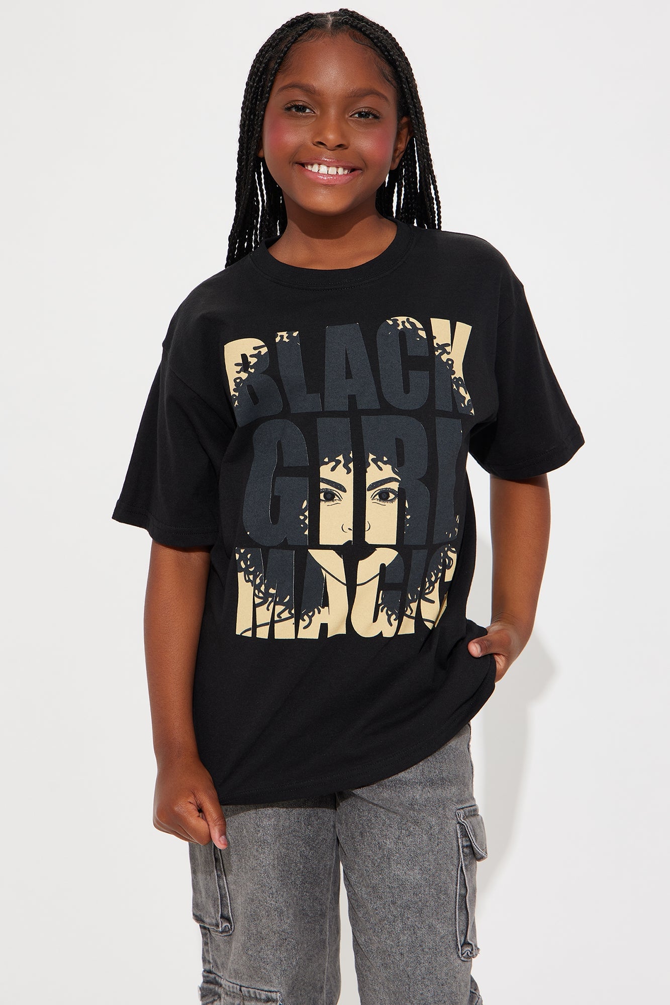 Mini Black Girl Magic T-Shirt - Black image 2