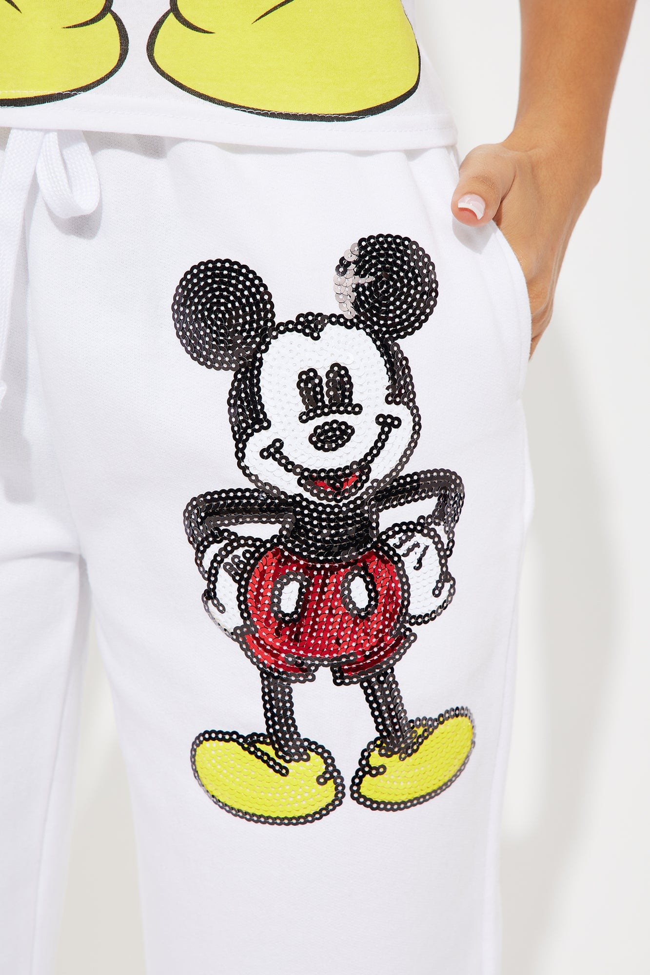 Mickey Mouse Wide Leg Pant - White image 6
