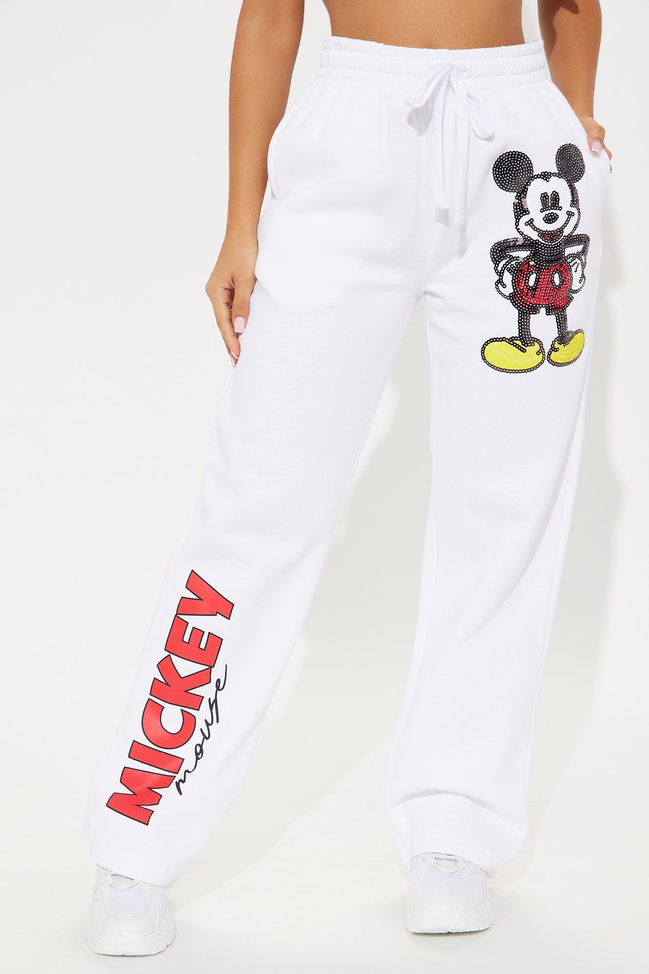 Mickey Mouse Wide Leg Pant - White image 5
