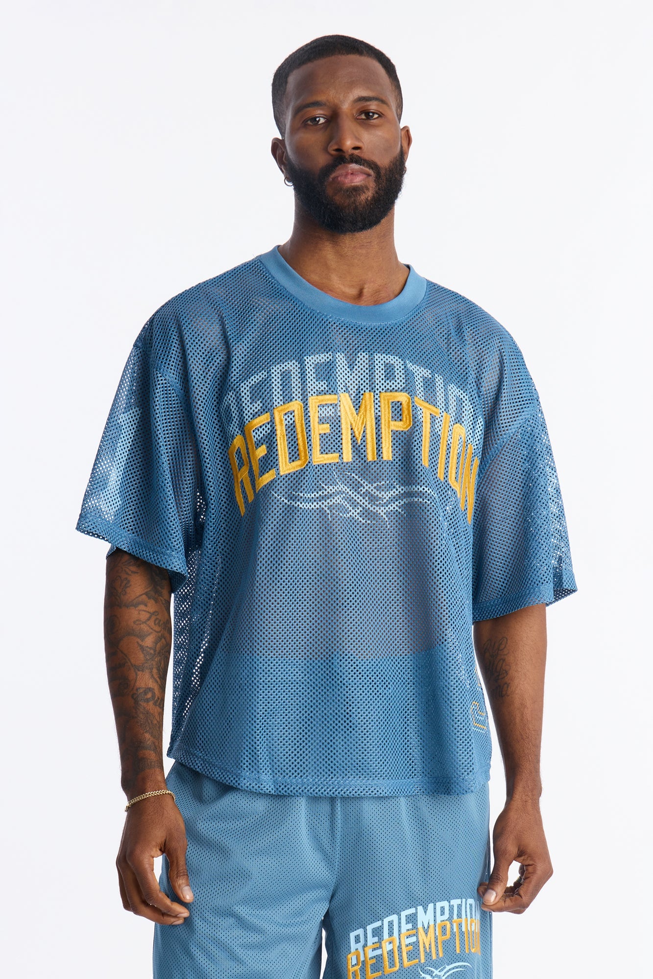 Redemption Legacy Mesh Crewneck - Blue image 5
