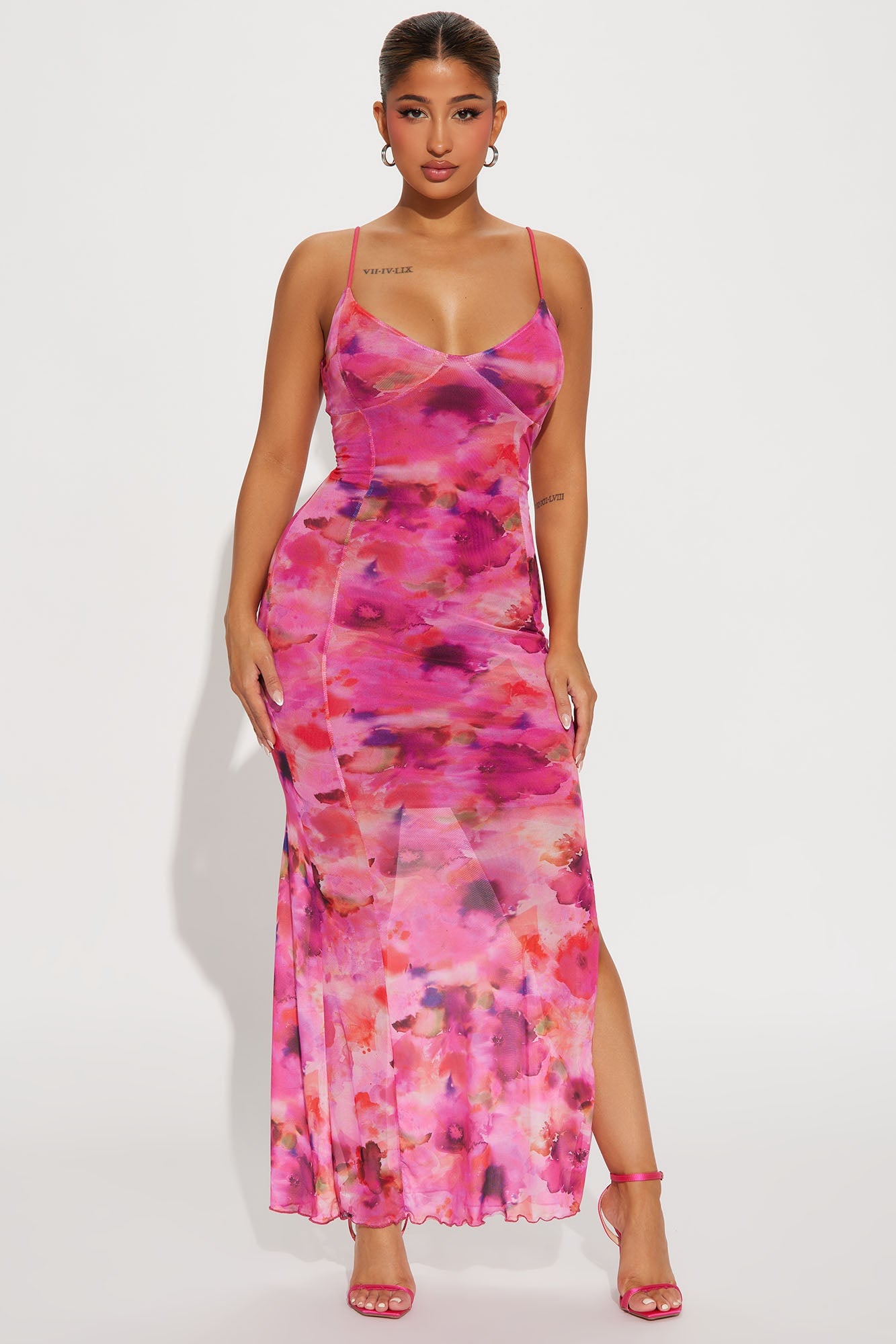 Analise Floral Maxi Dress - Pink/combo image 4